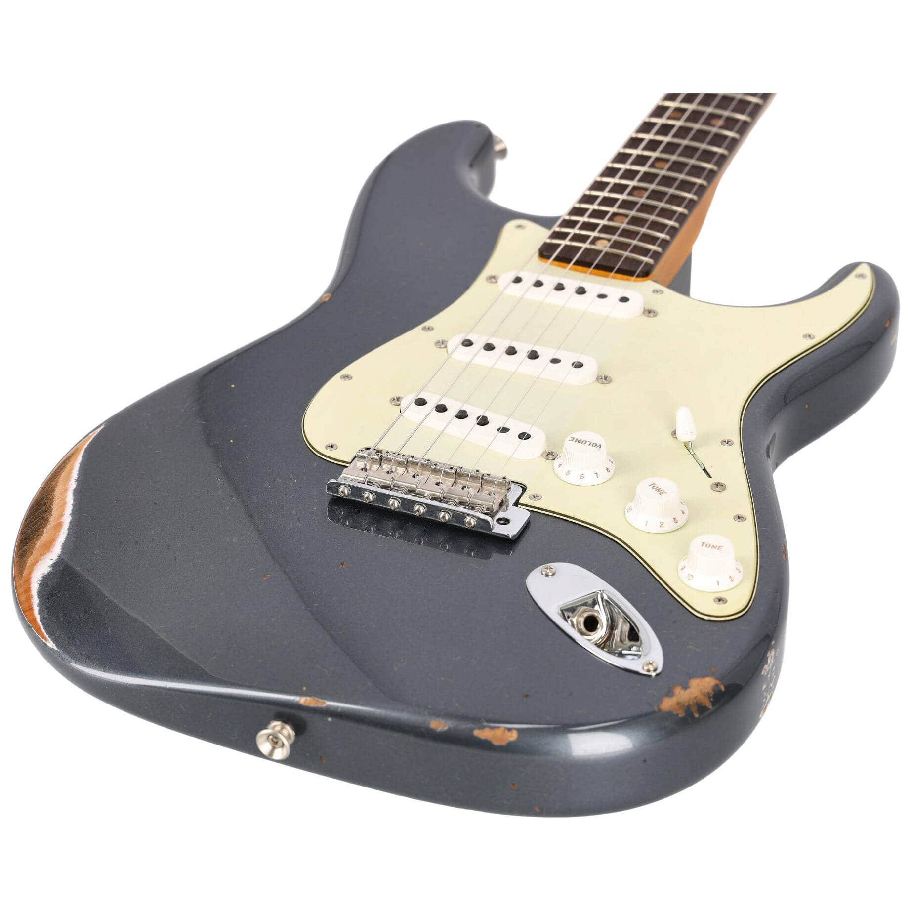 Fender Custom Shop 1963 Stratocaster Relic Aged Charcoal Frost Metallic 2