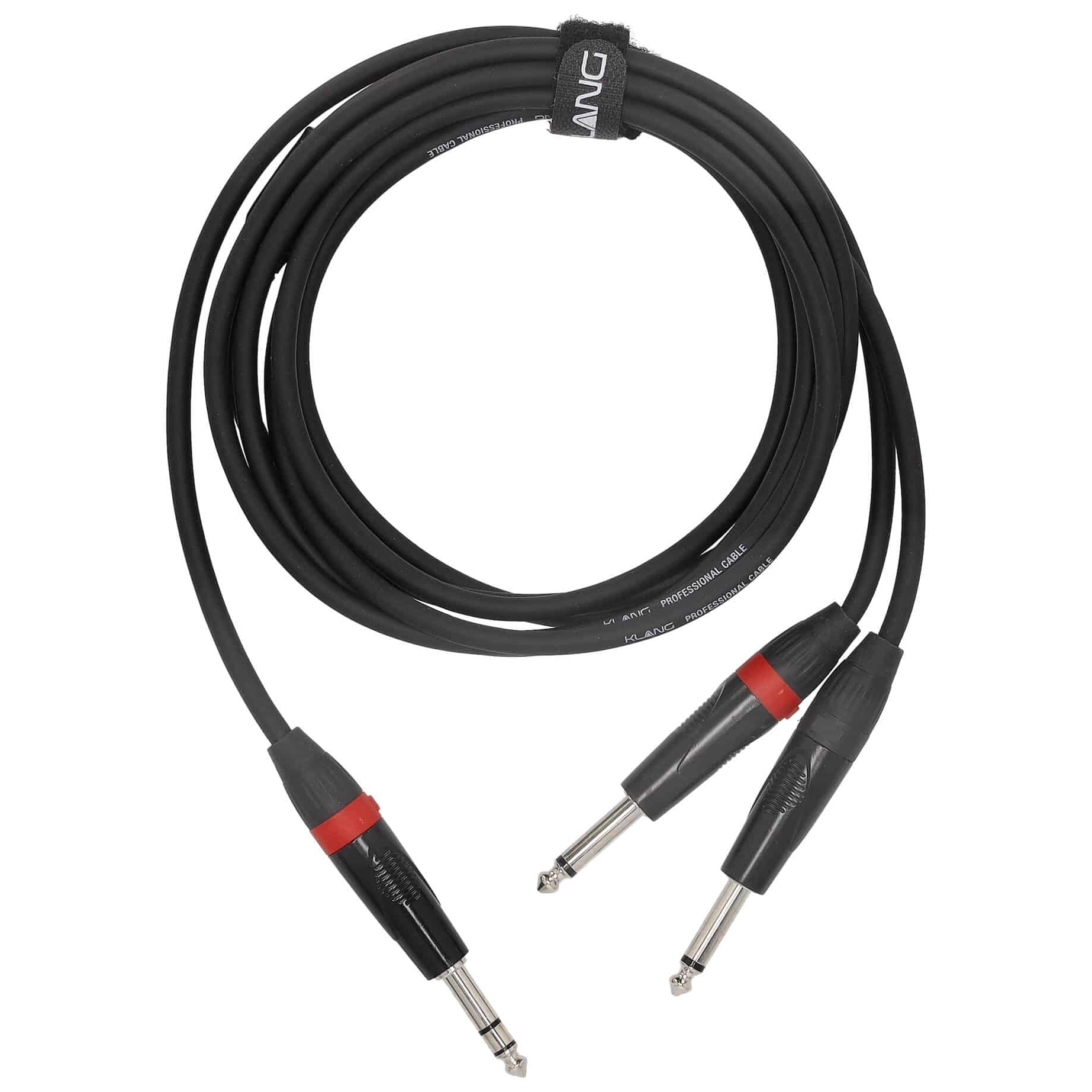 Klang - Klang Y-Audiokabel, 3 Meter 6,3 mm Klinke, male, stereo 2 x 6,3mm Klinke, male, mono