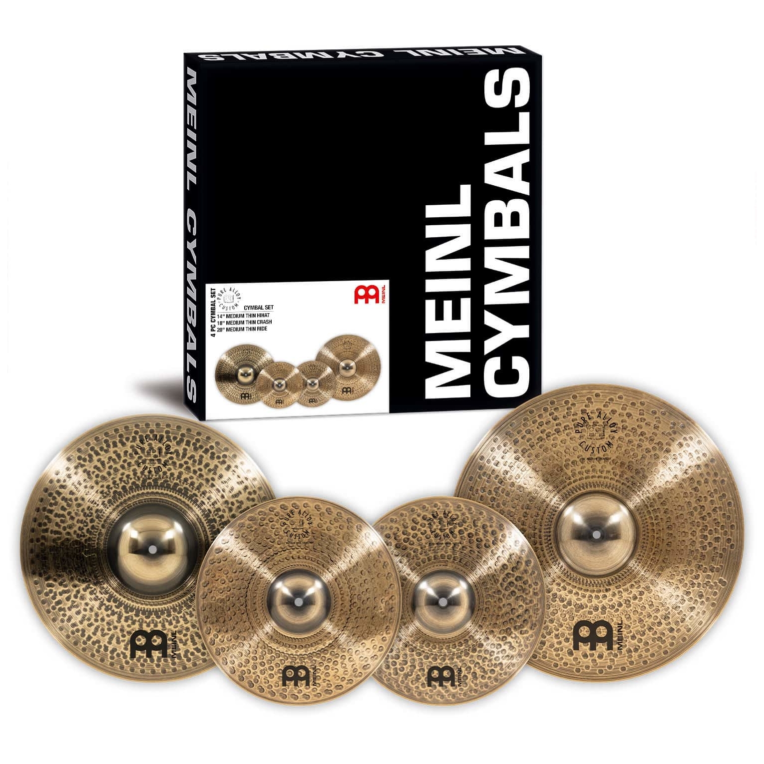 Meinl Cymbals - Meinl Cymbals PAC141820 14 18 20 Pure Alloy Cymbal Set