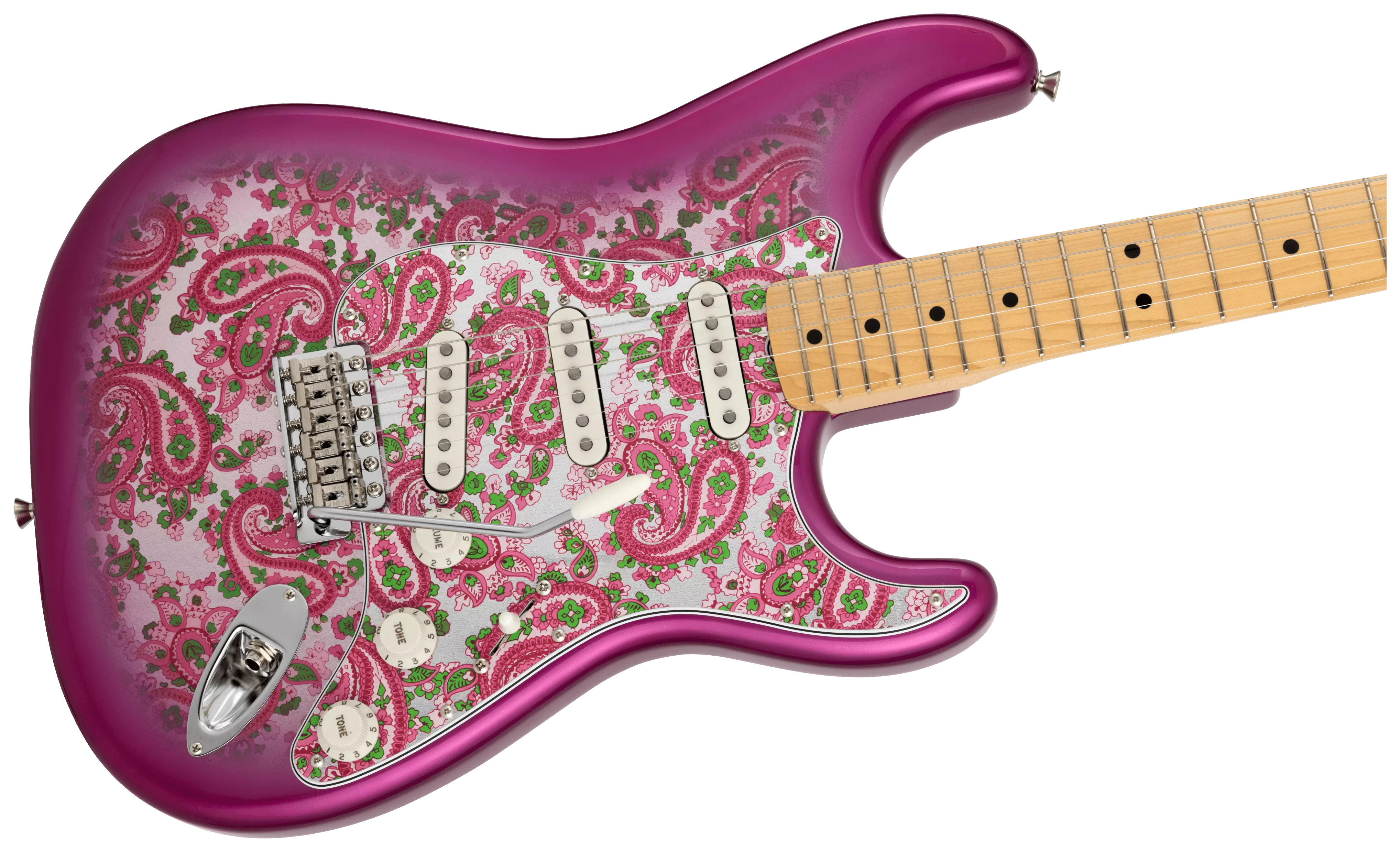 Fender LTD Japan Strat MN Pink Paisley 5