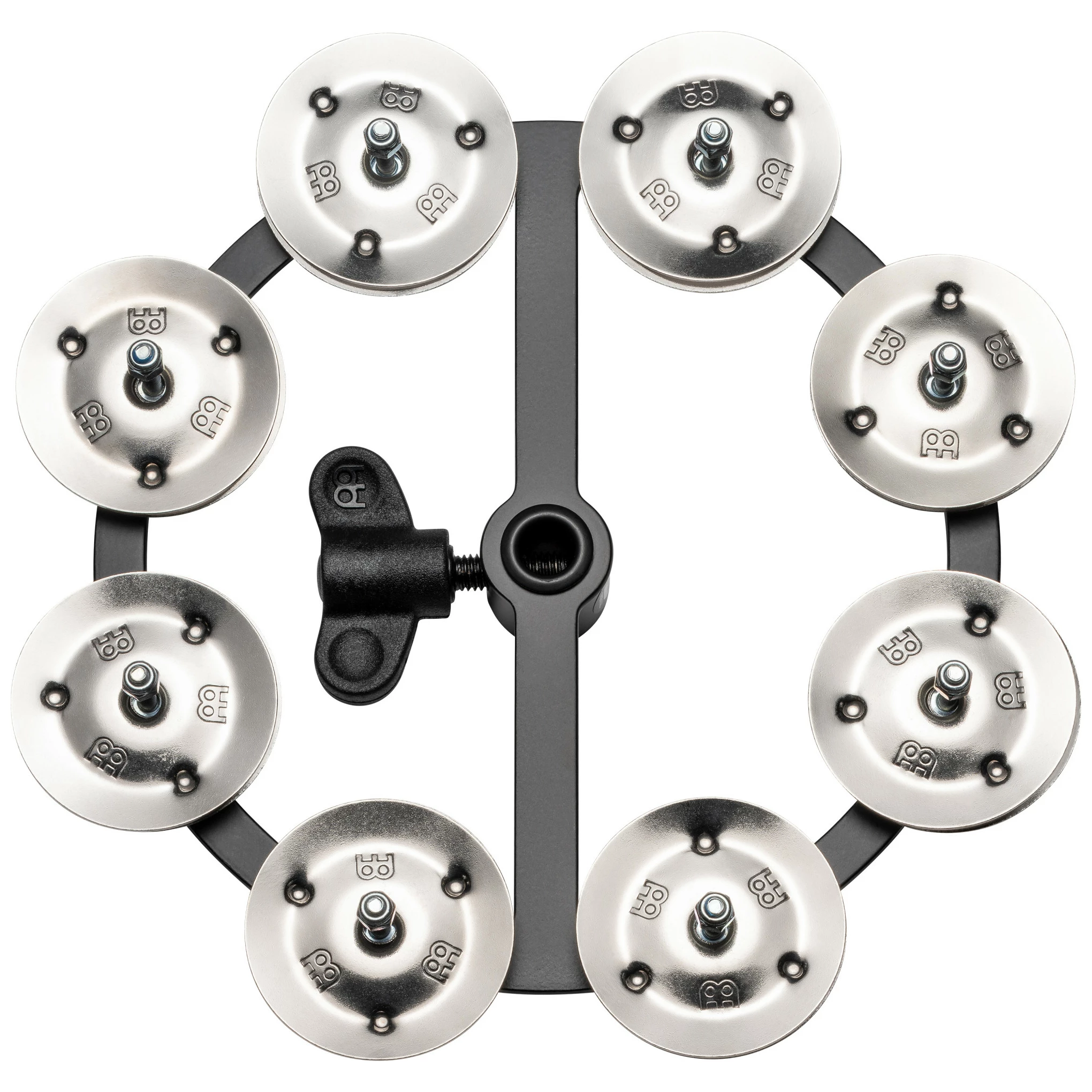 Meinl Percussion HTHH1BK - 5 Zoll Headliner Series Hihat Tambourin e, Single Row, Stainless Steel Jingles  4