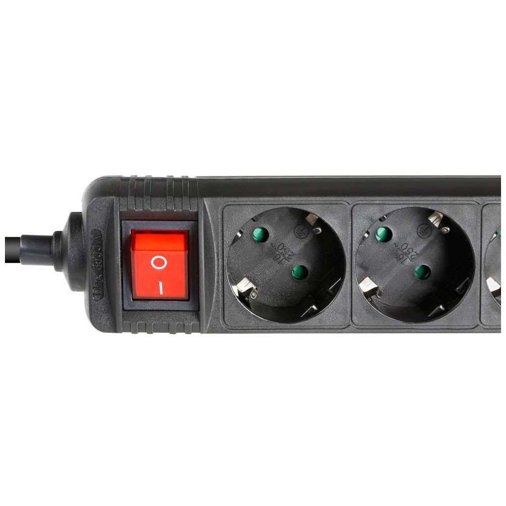 Image of Adam hall schuko steckdosenleiste 3 fach mit schalter 1,4 meter schwarz 10007919 1