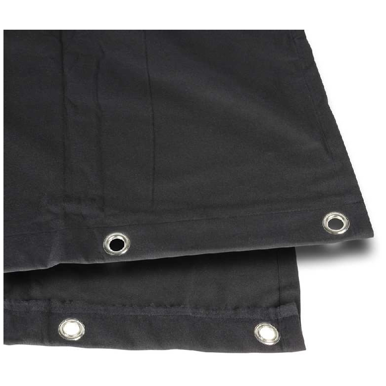 Adam Hall - Adam Hall Bühnenmolton B1 mit Ösen gesäumt 3 x 3 m Schwarz - 2