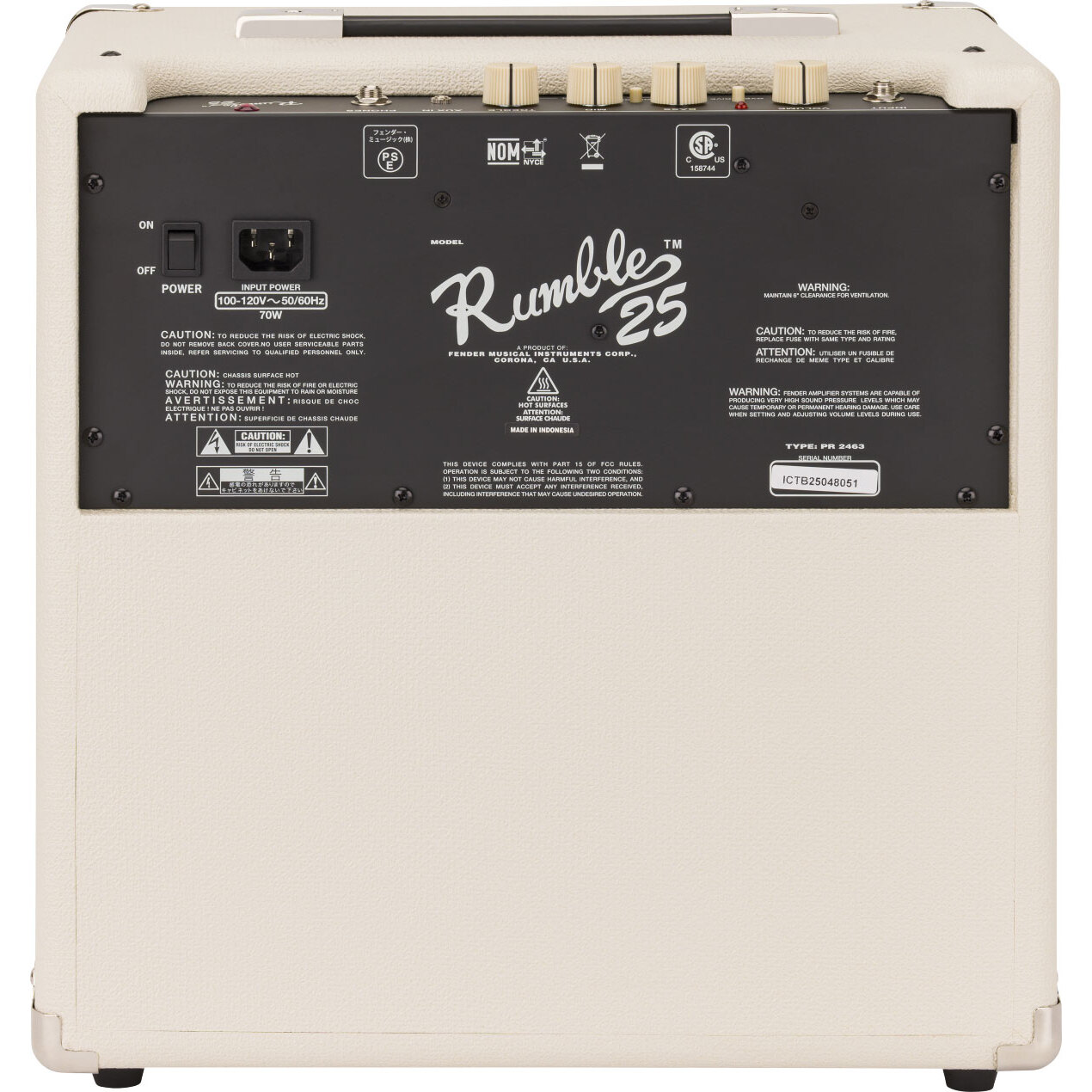 Fender Rumble 25 (V3) Ivory 2