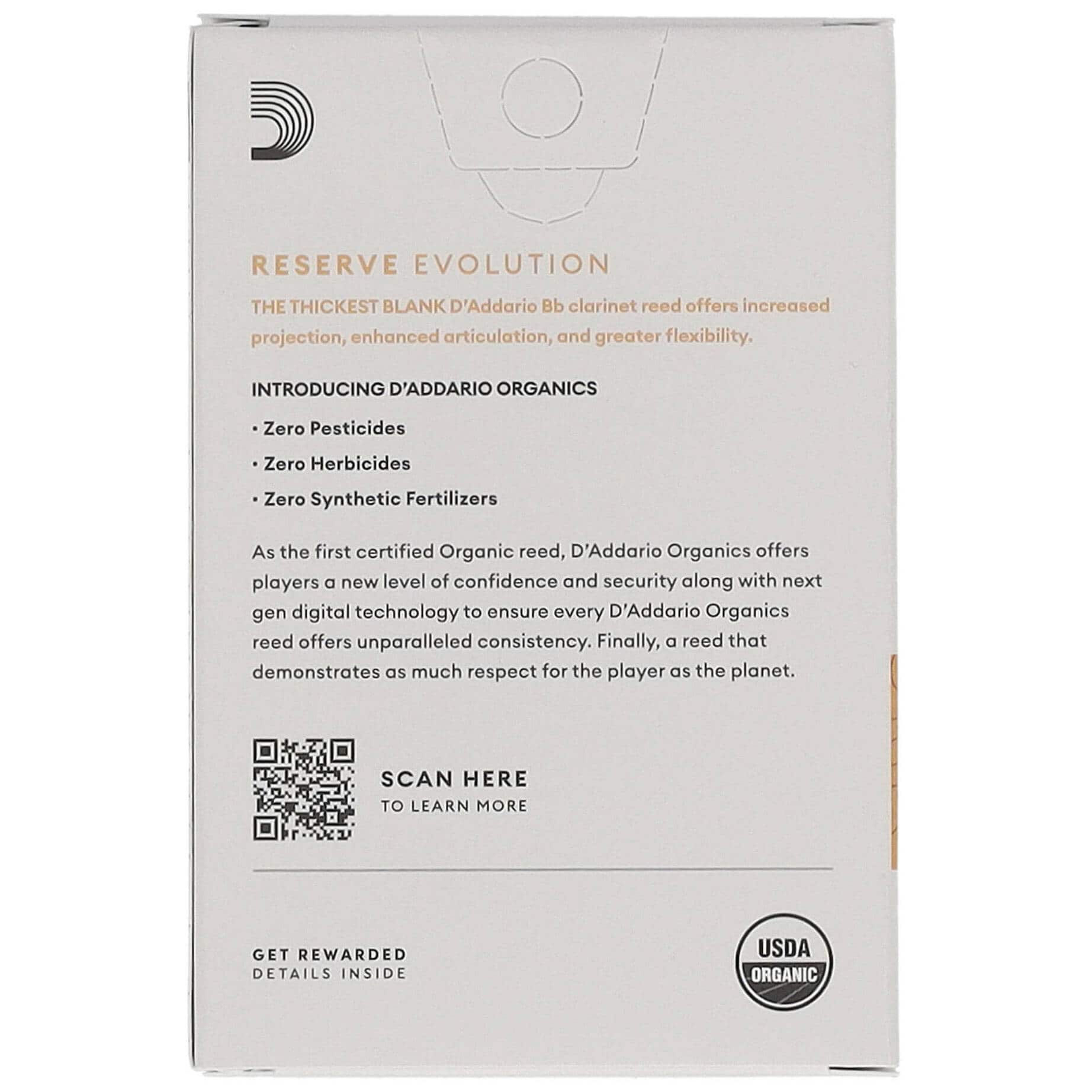 D’Addario Woodwinds Organic Reserve Evolution - Bb Klarinette 3,0 - 10er Pack 1