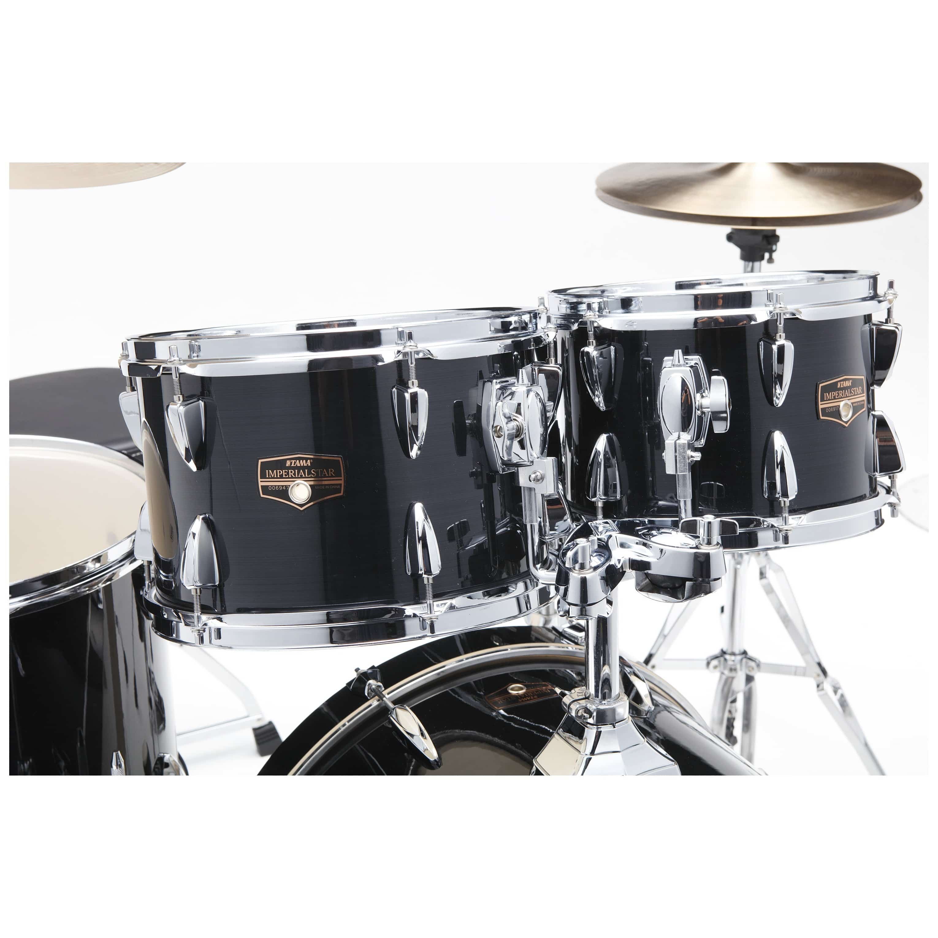 Tama IP50H6W-HBK Imperialstar Drumset 5 teilig  - Hairline Black/Chrom HW + MEINL Cymbals HCS Bronze 3