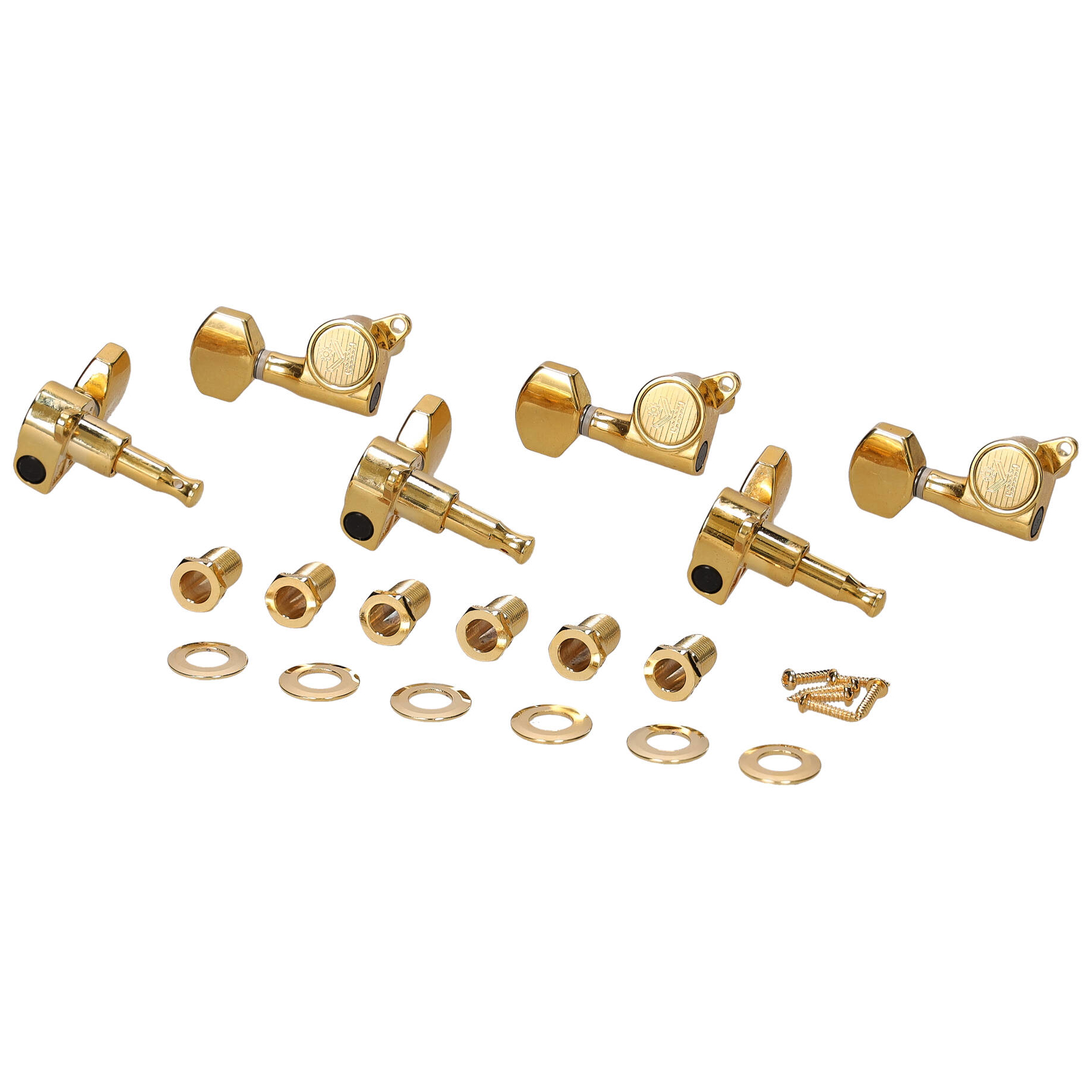 Kluson - Kluson MS6LG Roundbacks 6L 45 Grad Gold