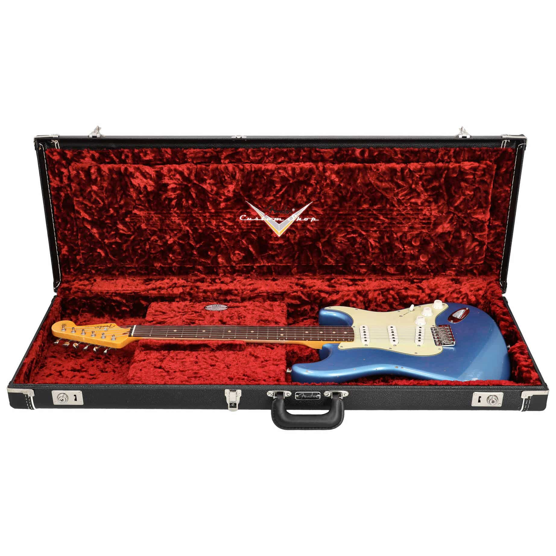 Fender Custom Shop 1963 Stratocaster Relic Aged Lake Placid Blue Metallic 9