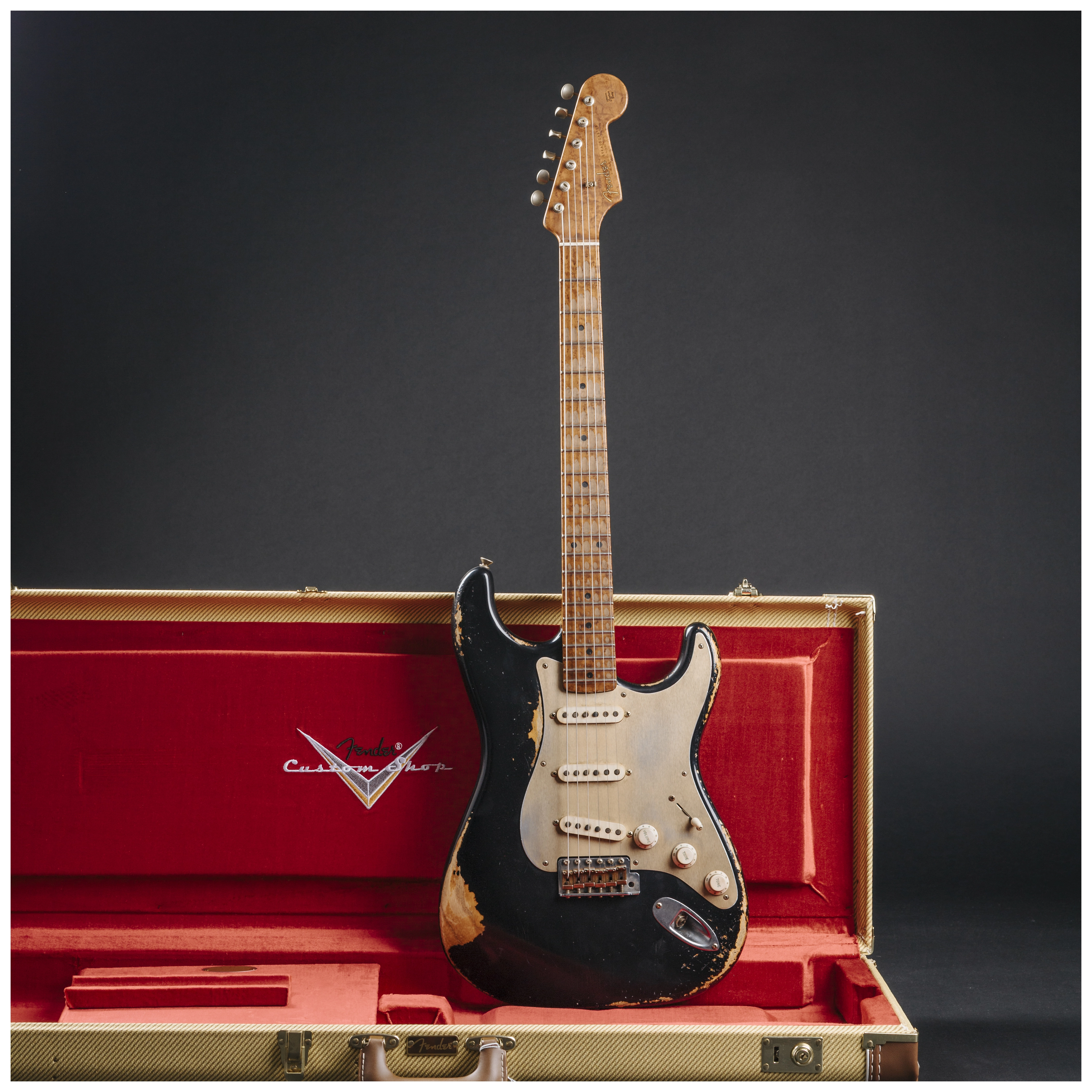 Fender Custom Shop 50´s Stratocaster HVYREL BLK over VB MBAH #R129489 18