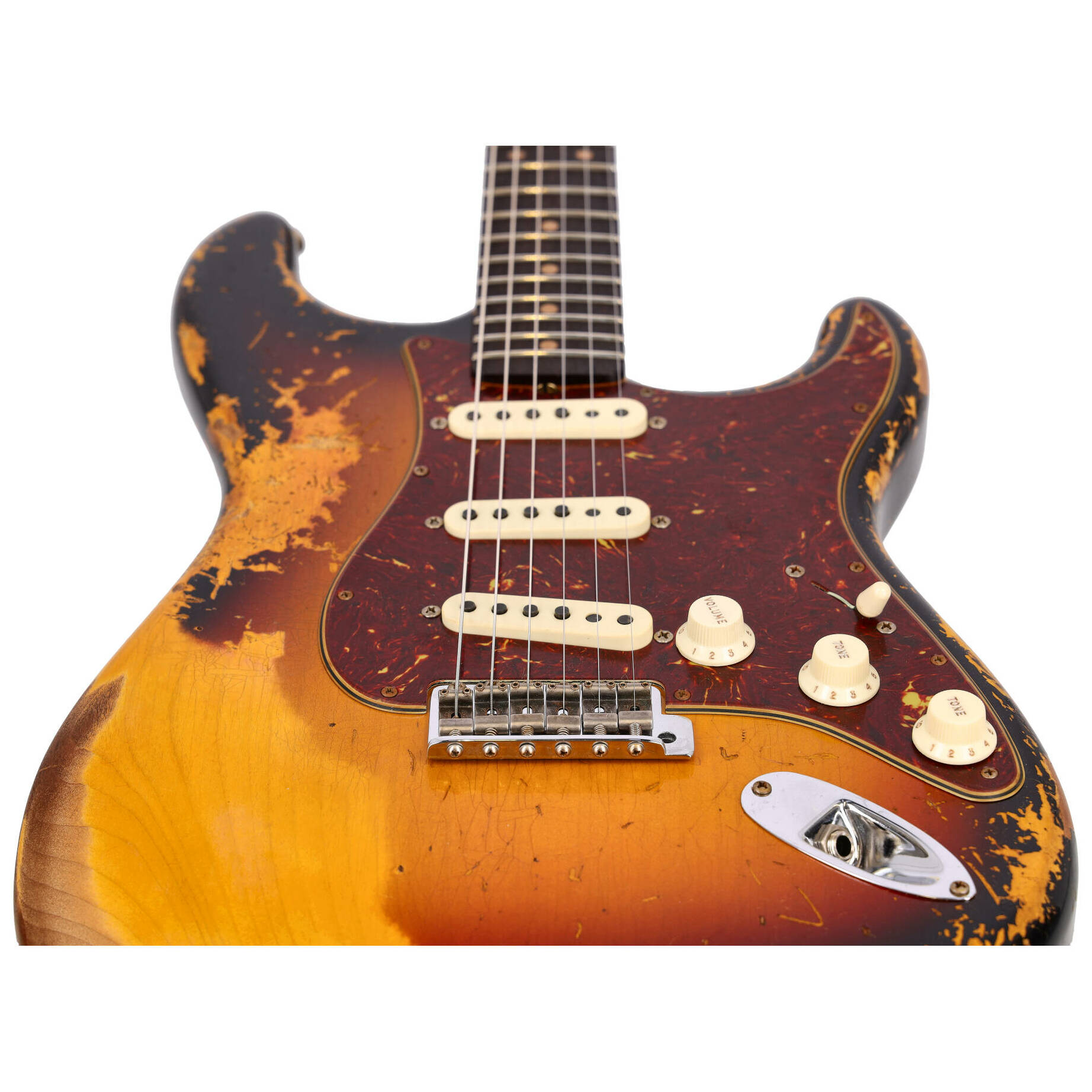 Fender Custom Shop 1961 Stratocaster Roasted Super Heavy Relic Aged 3 Color Sunburst 4