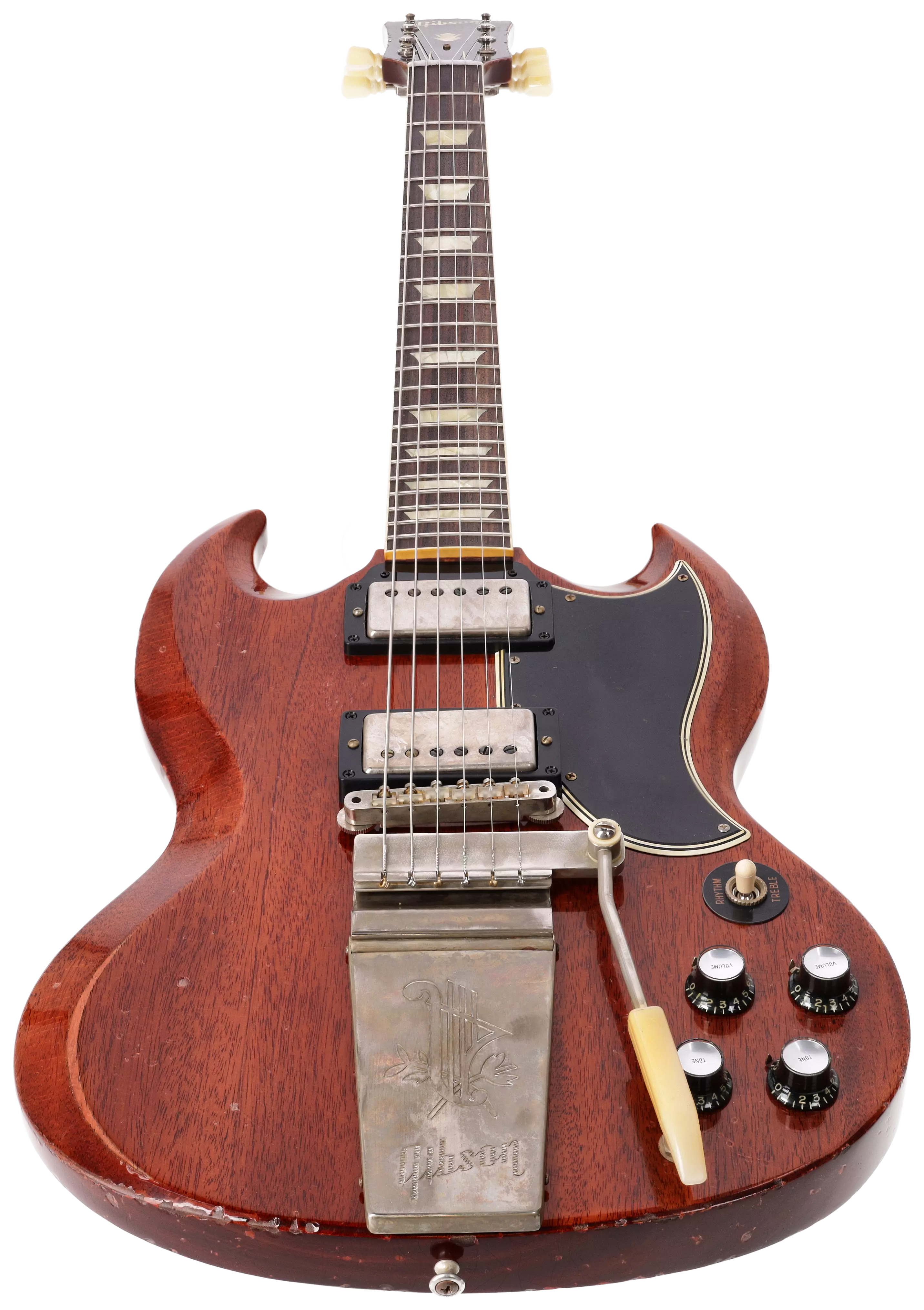 Gibson 1964 SG Standard Reissue Maestro Heavy Aged Faded Cherry Murphy Lab #3 3