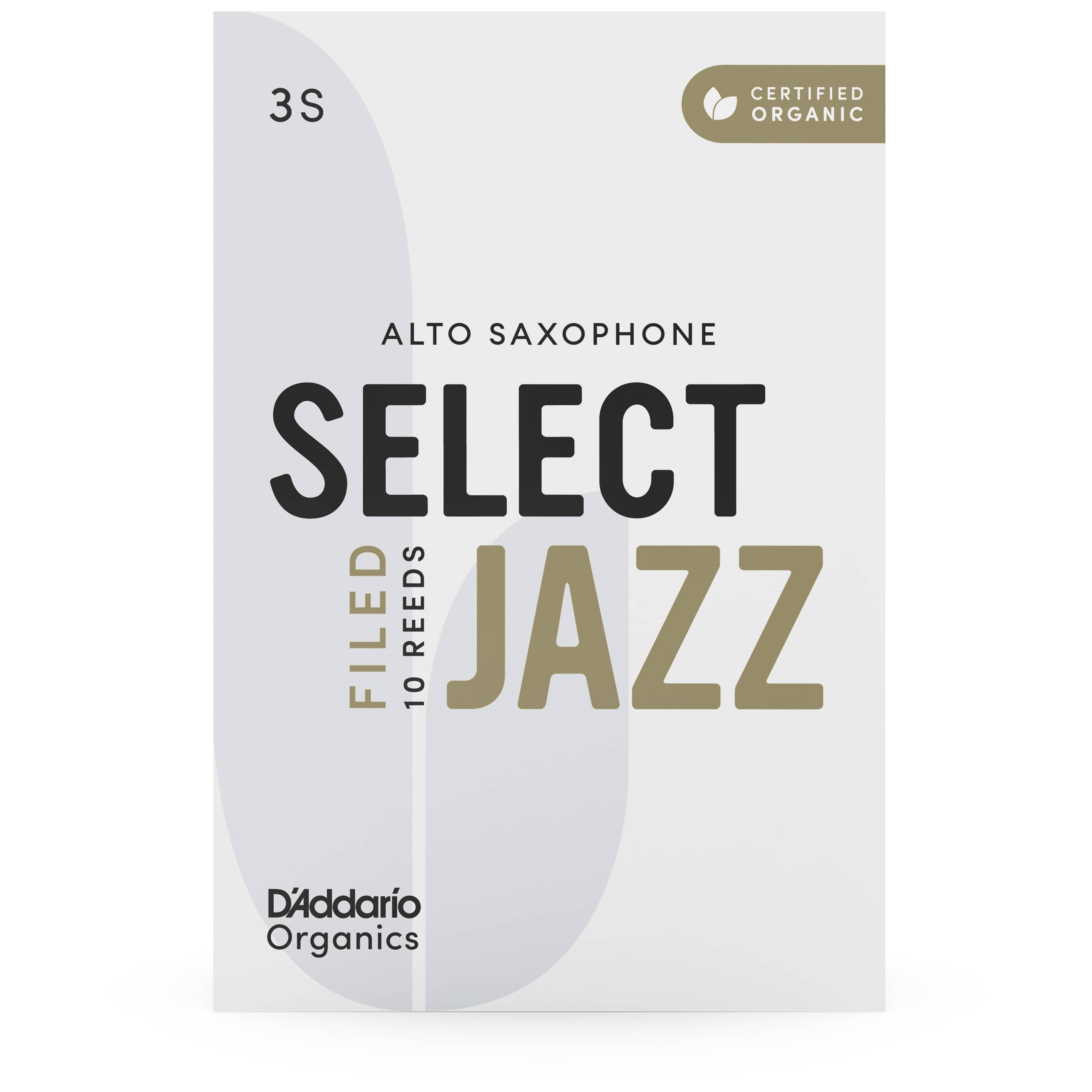 D’Addario Woodwinds Organic Select Jazz Filed - Alt Saxophone 3S - 10er Pack 1
