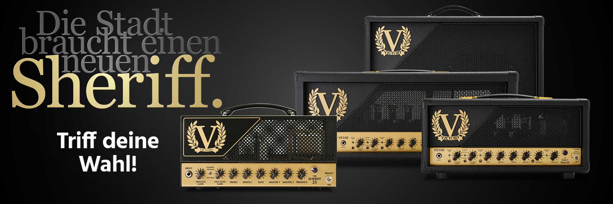 Banner für Victory Amps neue Sheriff Serie