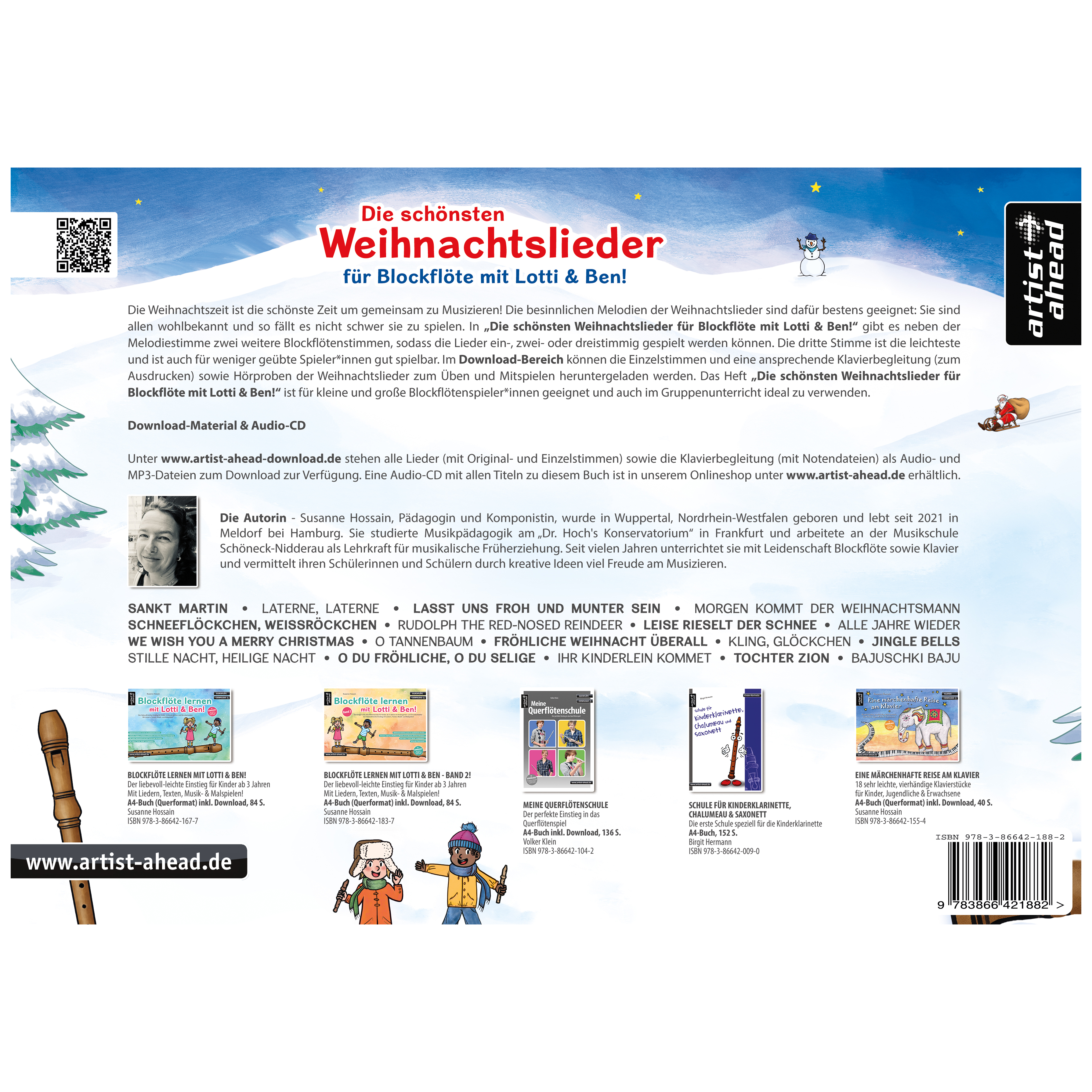 Artist Ahead Die schönsten Weihnachtslieder für Blockflöte mit Lotti & Ben - Susanne Hossain 1
