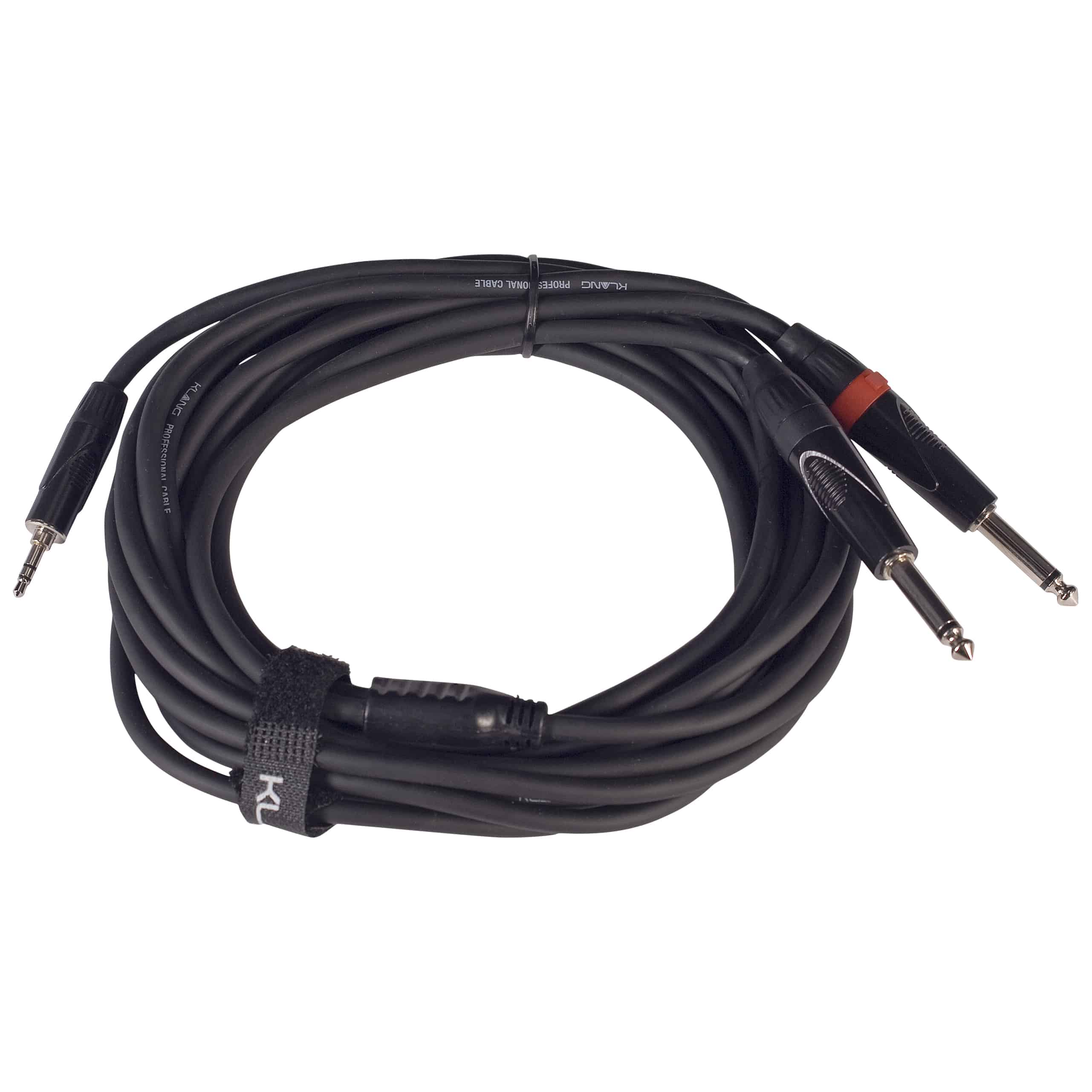 Klang - Klang Y-Audiokabel, 6 Meter 3,5 mm Klinke, male, stereo - 2x 6,3 Klinke, male, mono