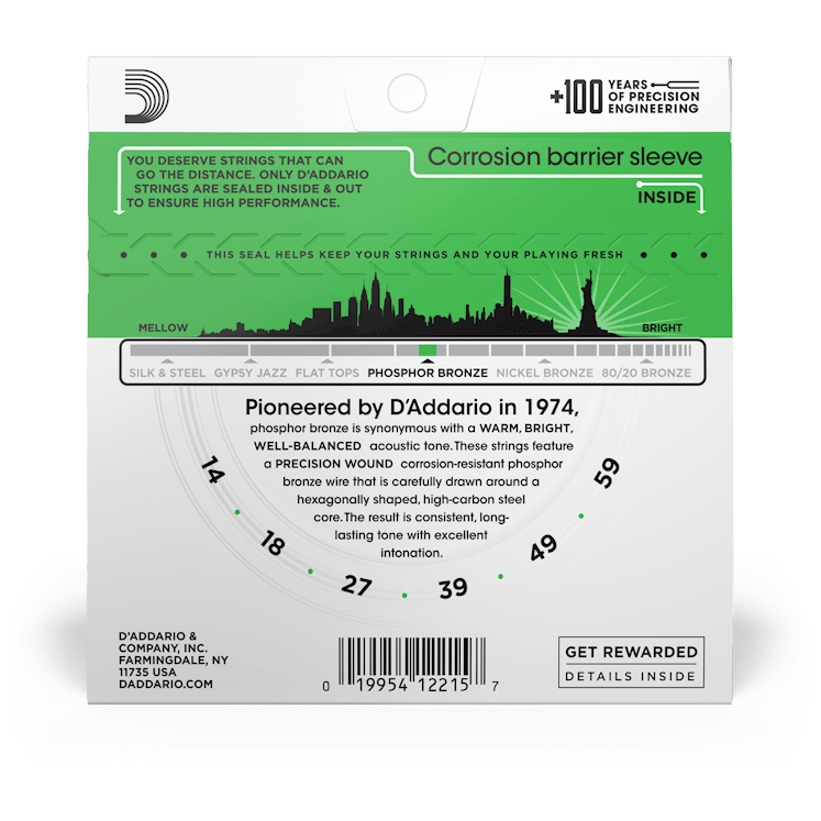 D’Addario EJ18 - Acoustic Phosphor Bronze | 014-059 2