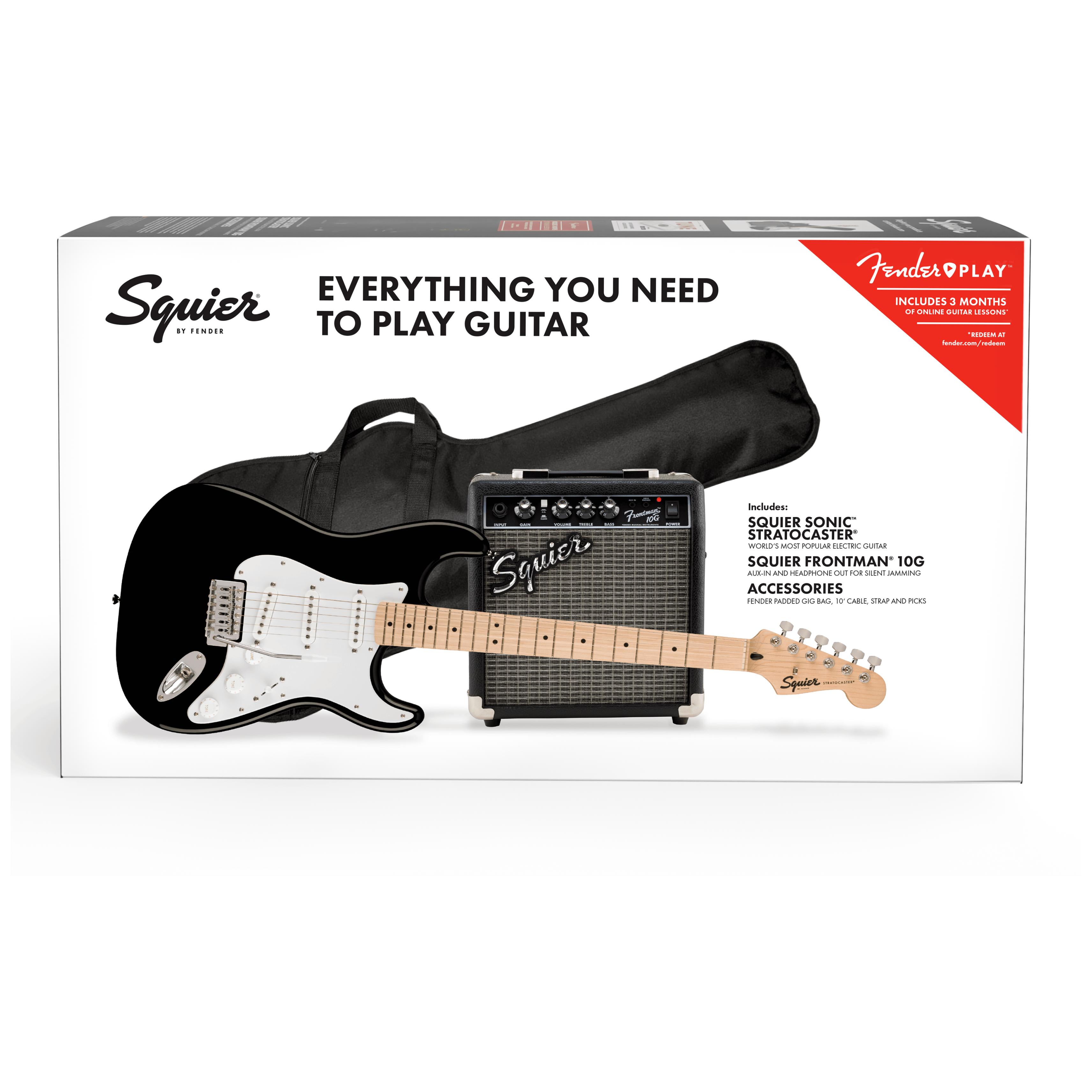 Squier by Fender Sonic Stratocaster Pack MN BLK 2