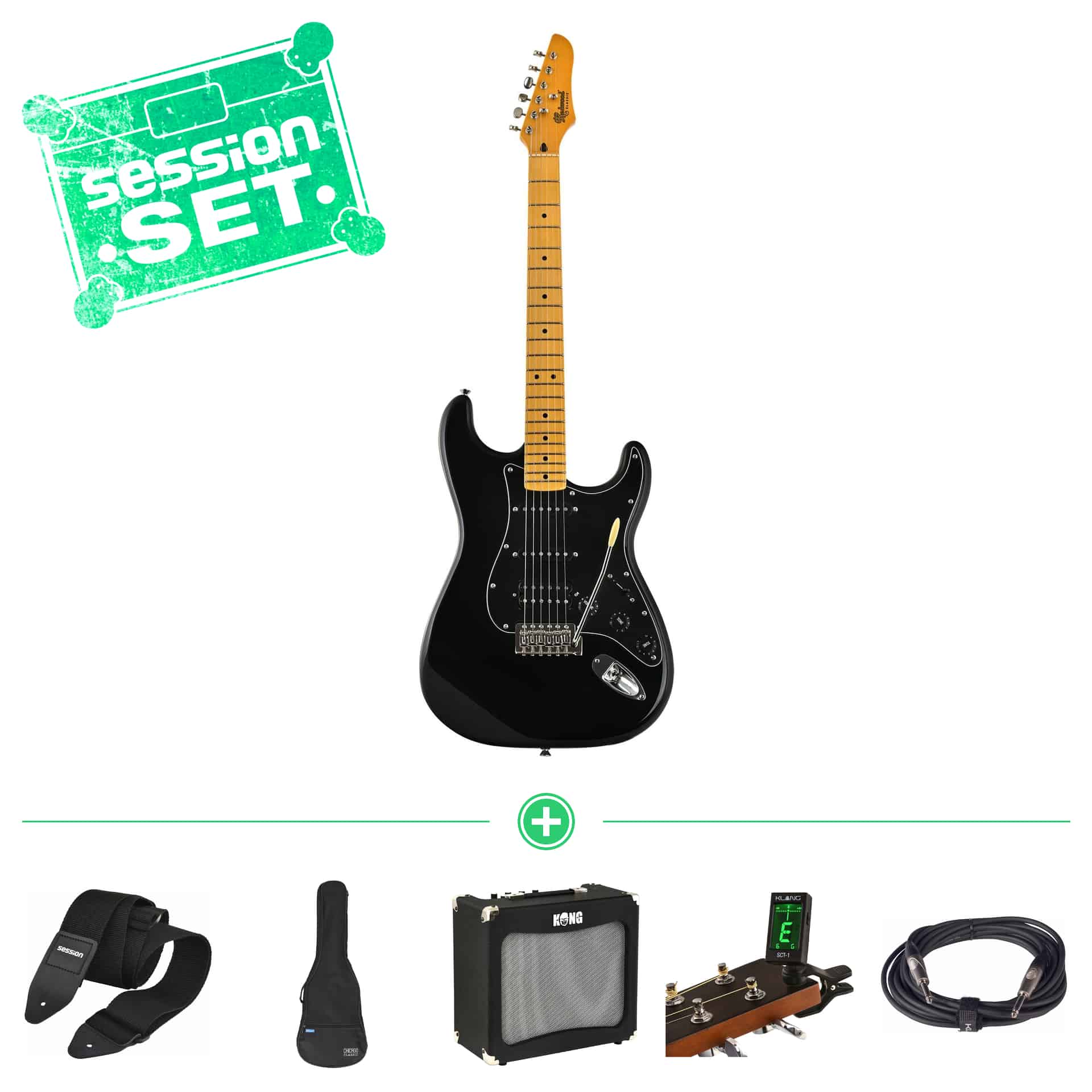 Image of Redwood classic s style hss mn blk  session set premium  70000534 1
