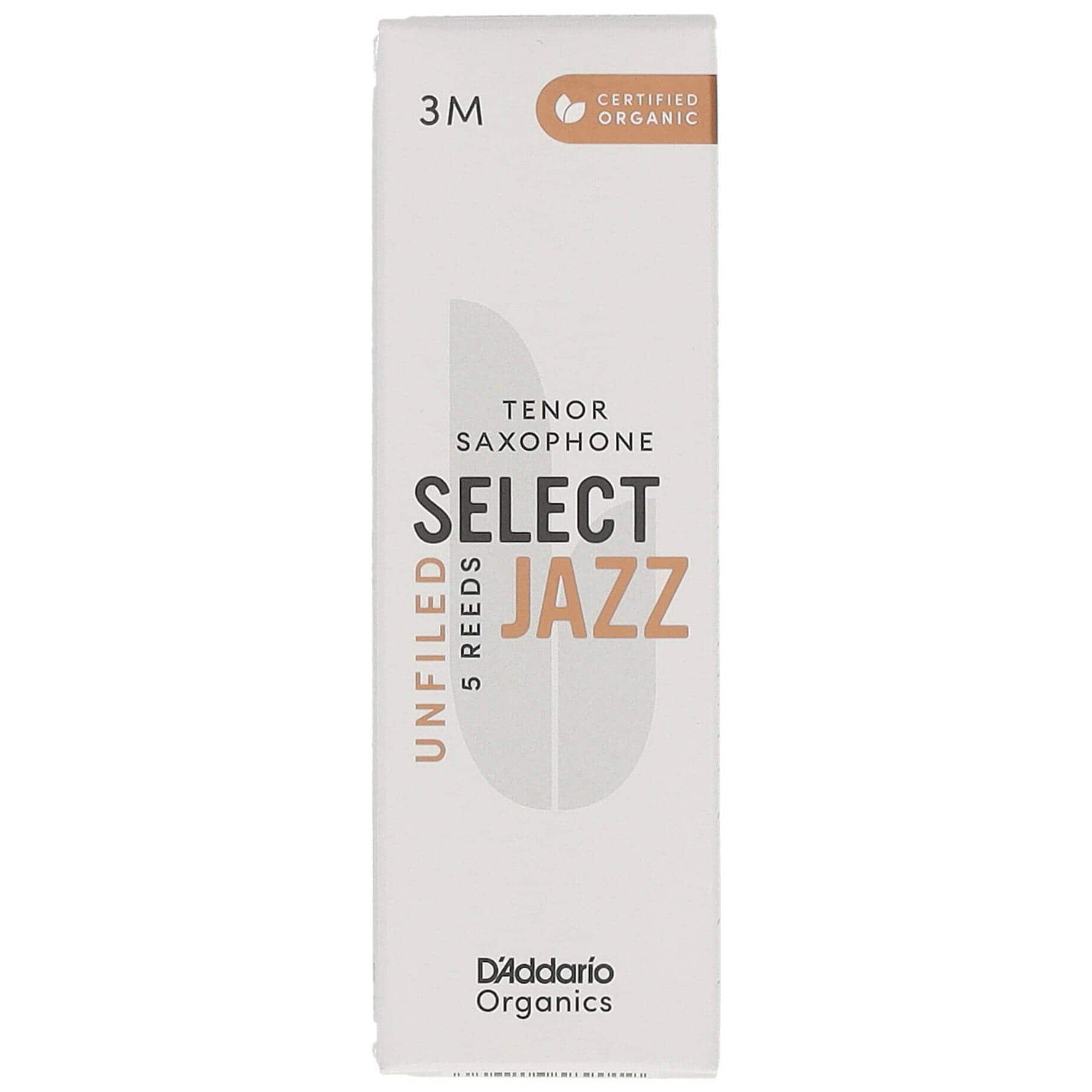 D’Addario Woodwinds Organic Select Jazz Unfiled - Tenor Saxophone 3M - 5er Pack