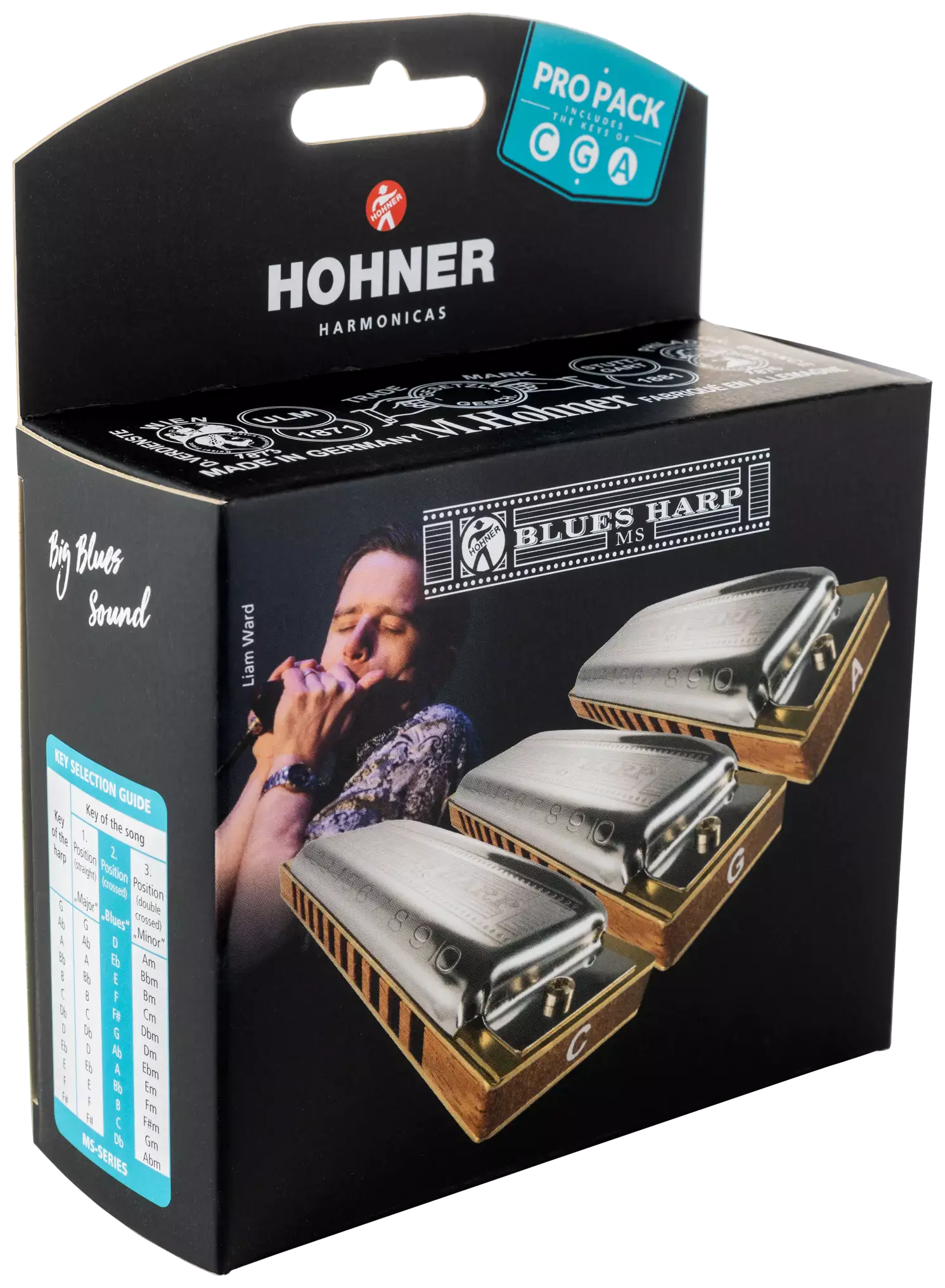 Hohner Blues Harp MS Pro Pack C/G/A 10
