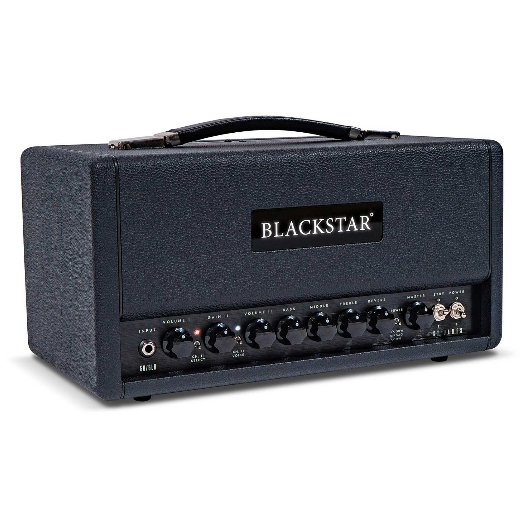 Image of Blackstar st. james 50 6l6 head black 10027837 2