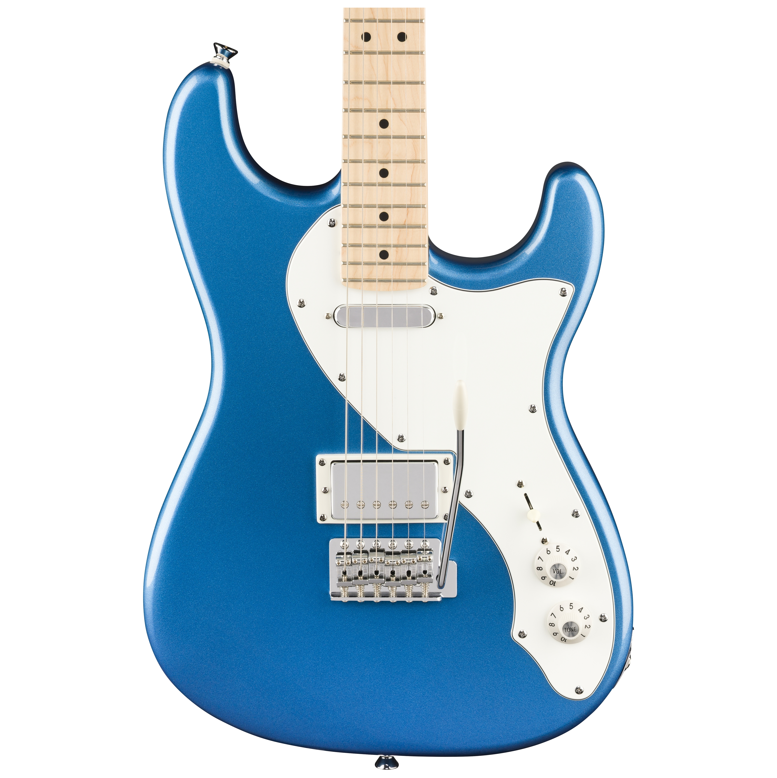 Squier by Fender Paranormal Stratocaster DLX MN Parchment PG Lake Placid Blue 3