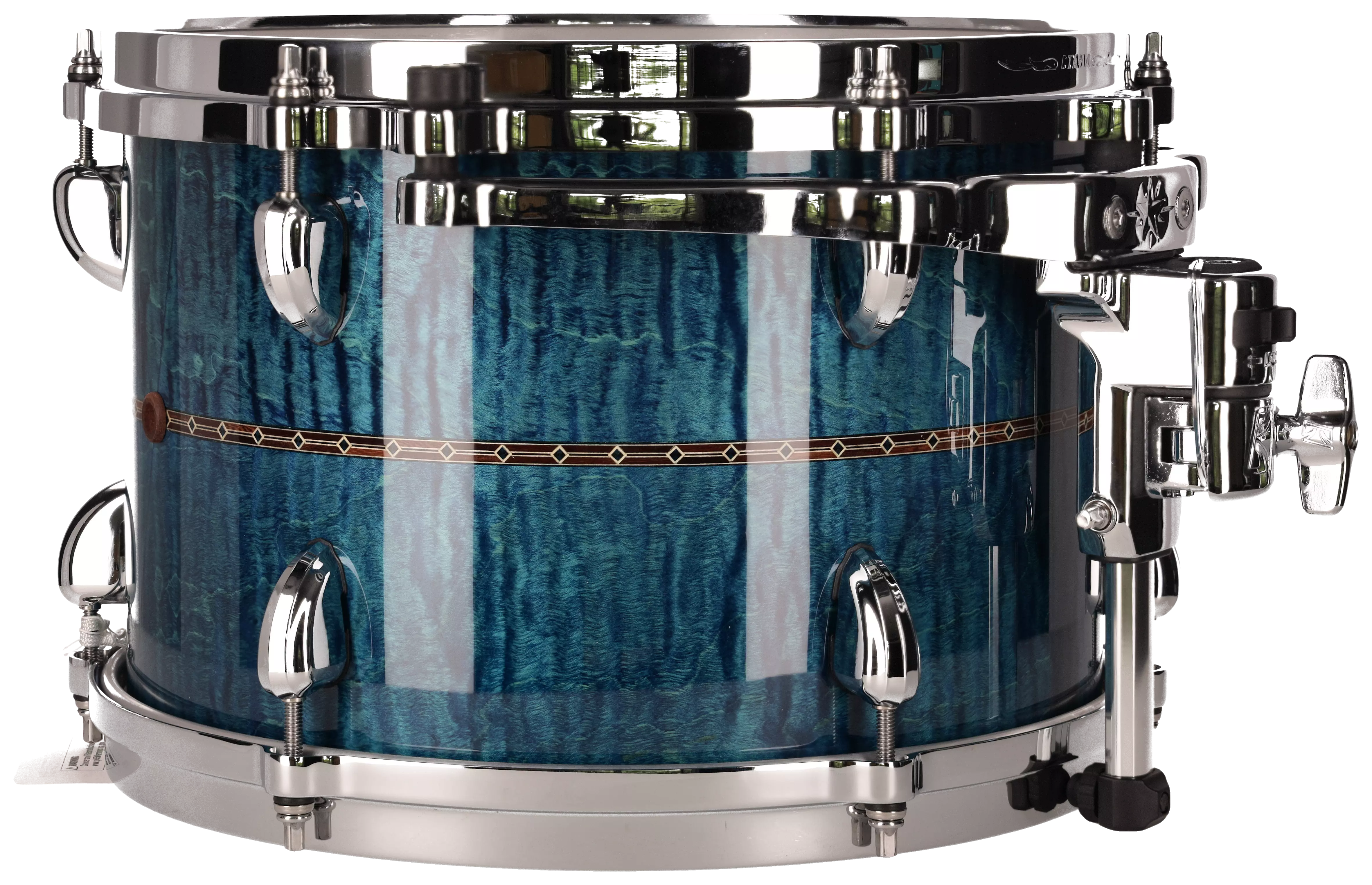 Tama TMT1208SR-OLC 12"x 8" TT - STAR Maple Ocean Blue Curly Maple, Chrome HW 2