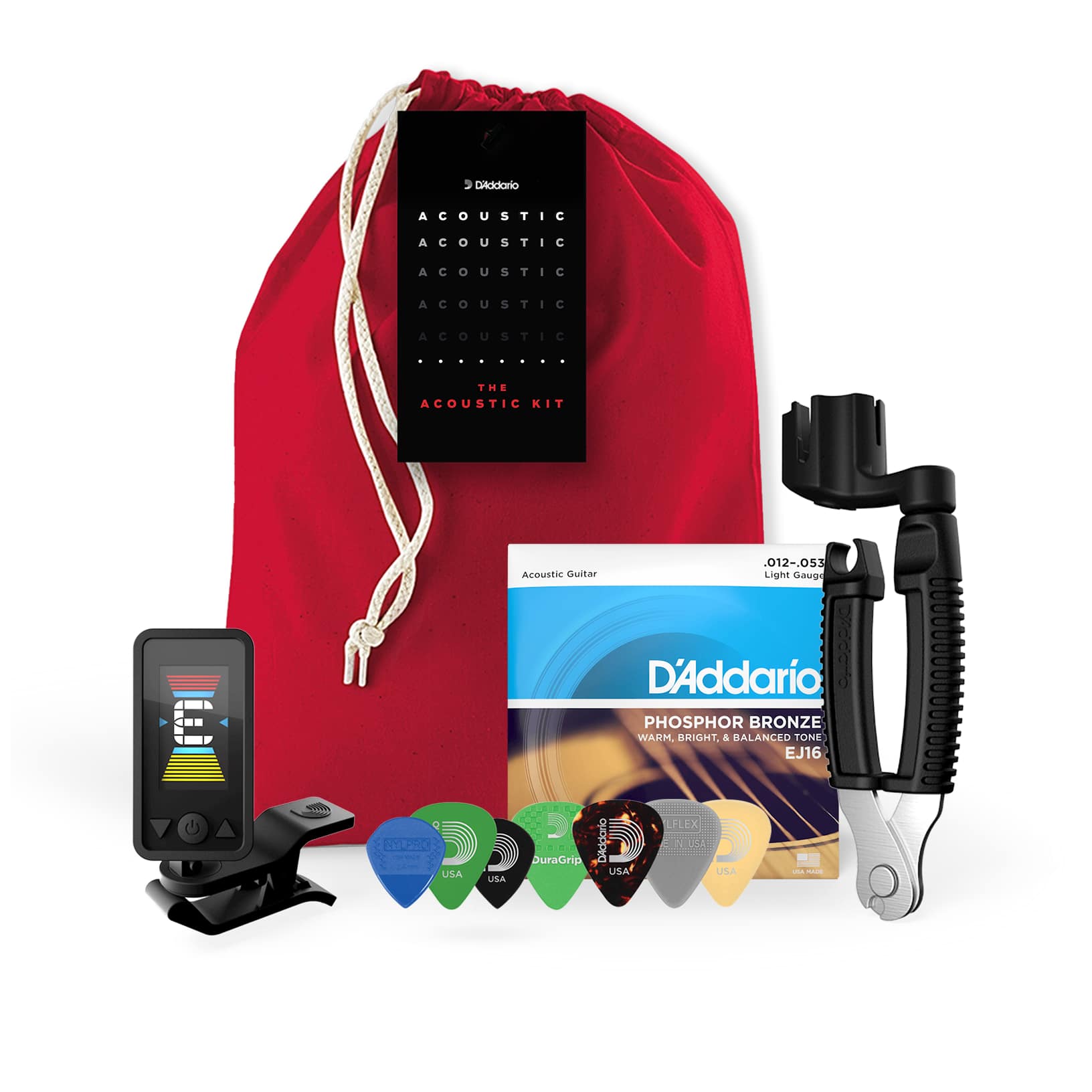 D’Addario - D’Addario Geschenkset für Akustikgitarre