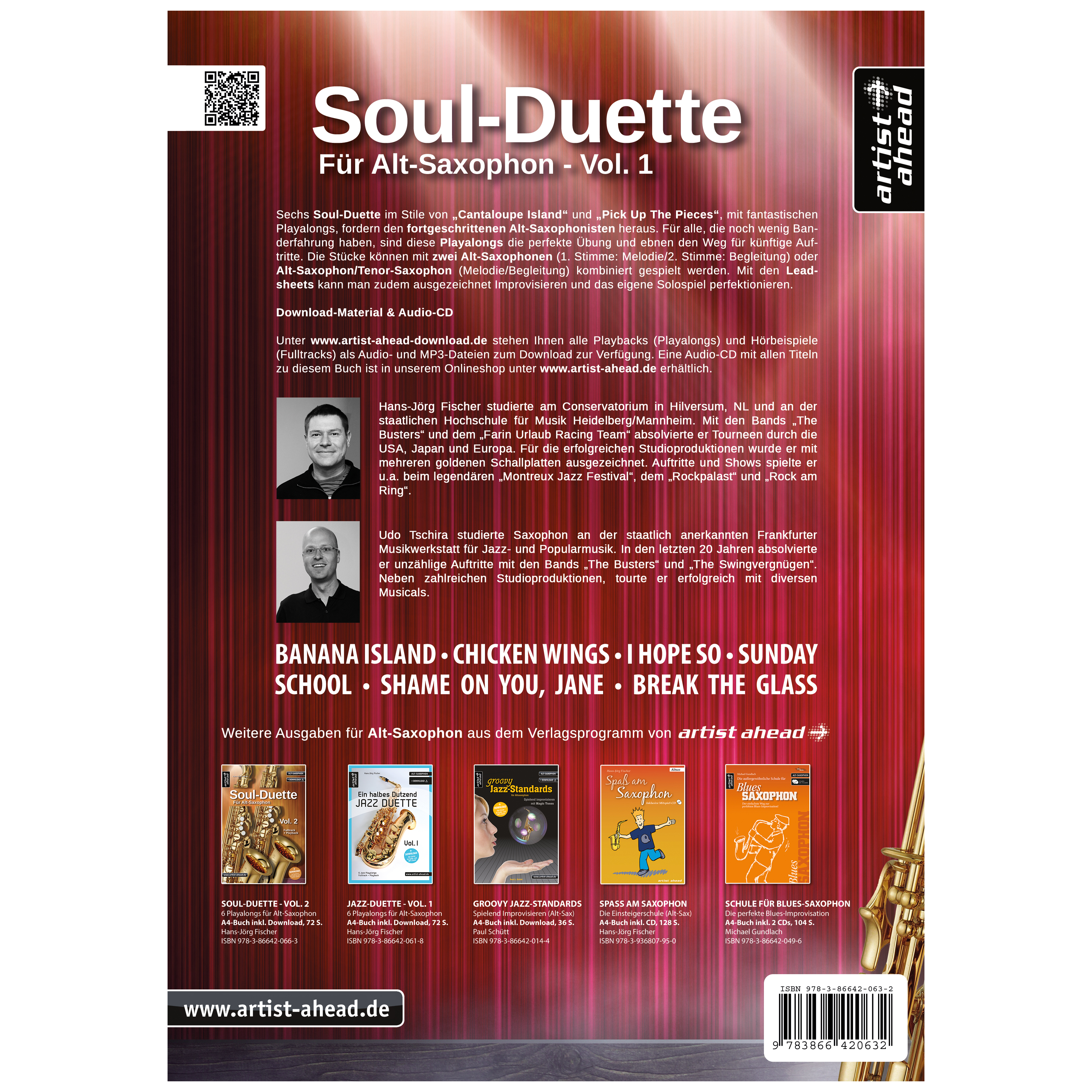 Artist Ahead Soul Duette für Altsaxophon - Vol. 1 - Hans-Jörg Fischer & Udo Tschira 1