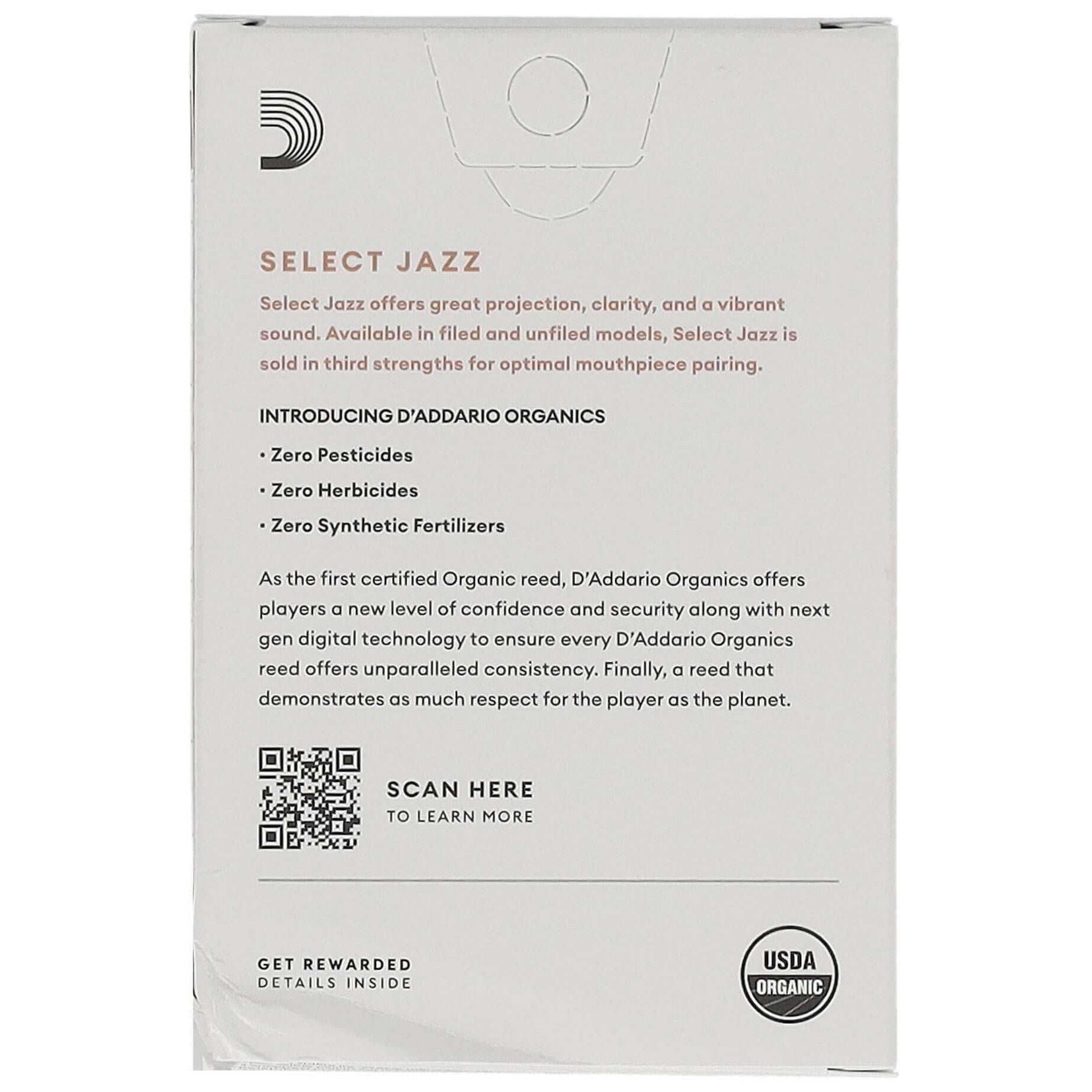 D’Addario Woodwinds Organic Select Jazz Unfiled - Alt Saxophone 2H - 10er pack 1