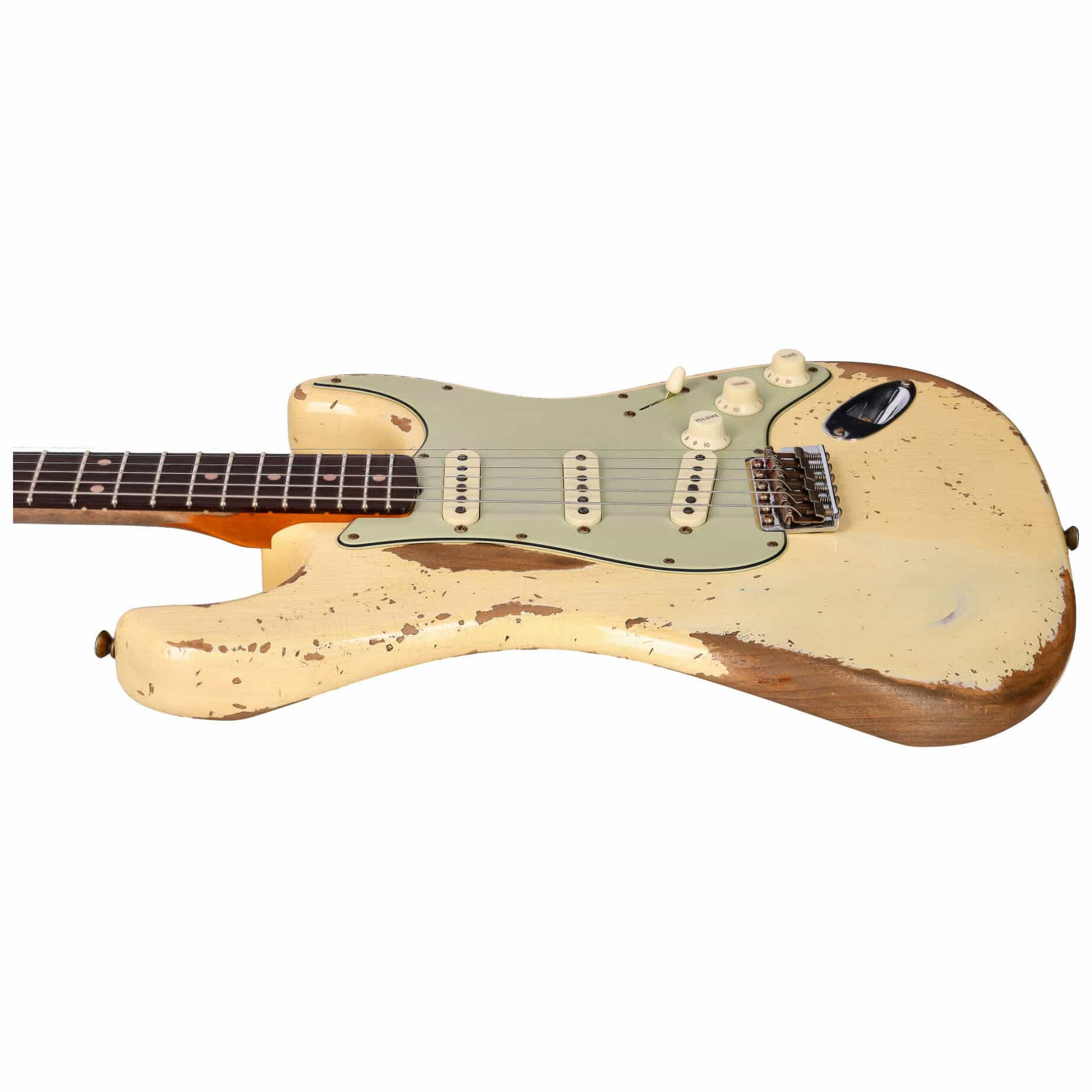 Fender LTD Custom Shop 60 Dual Mag Stratocaster Super Heavy Relic Aged Vintage White 13