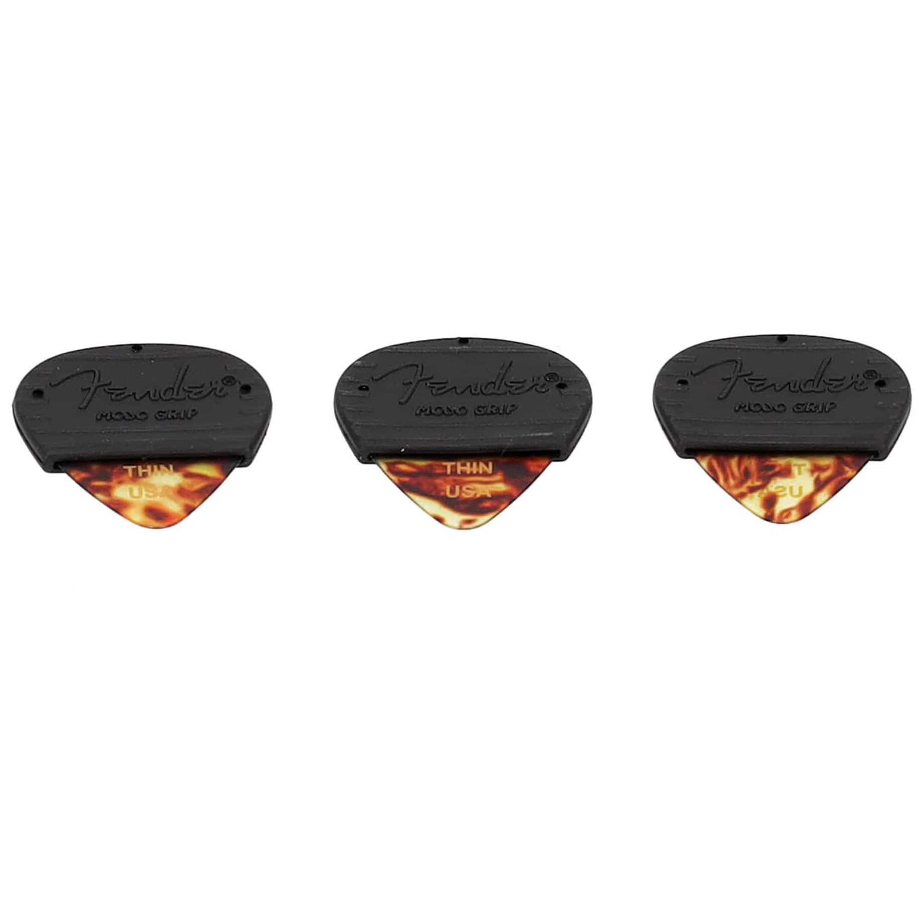 Fender - Fender Mojo Grip Tortoise Plektren - Thin - 3er Pack