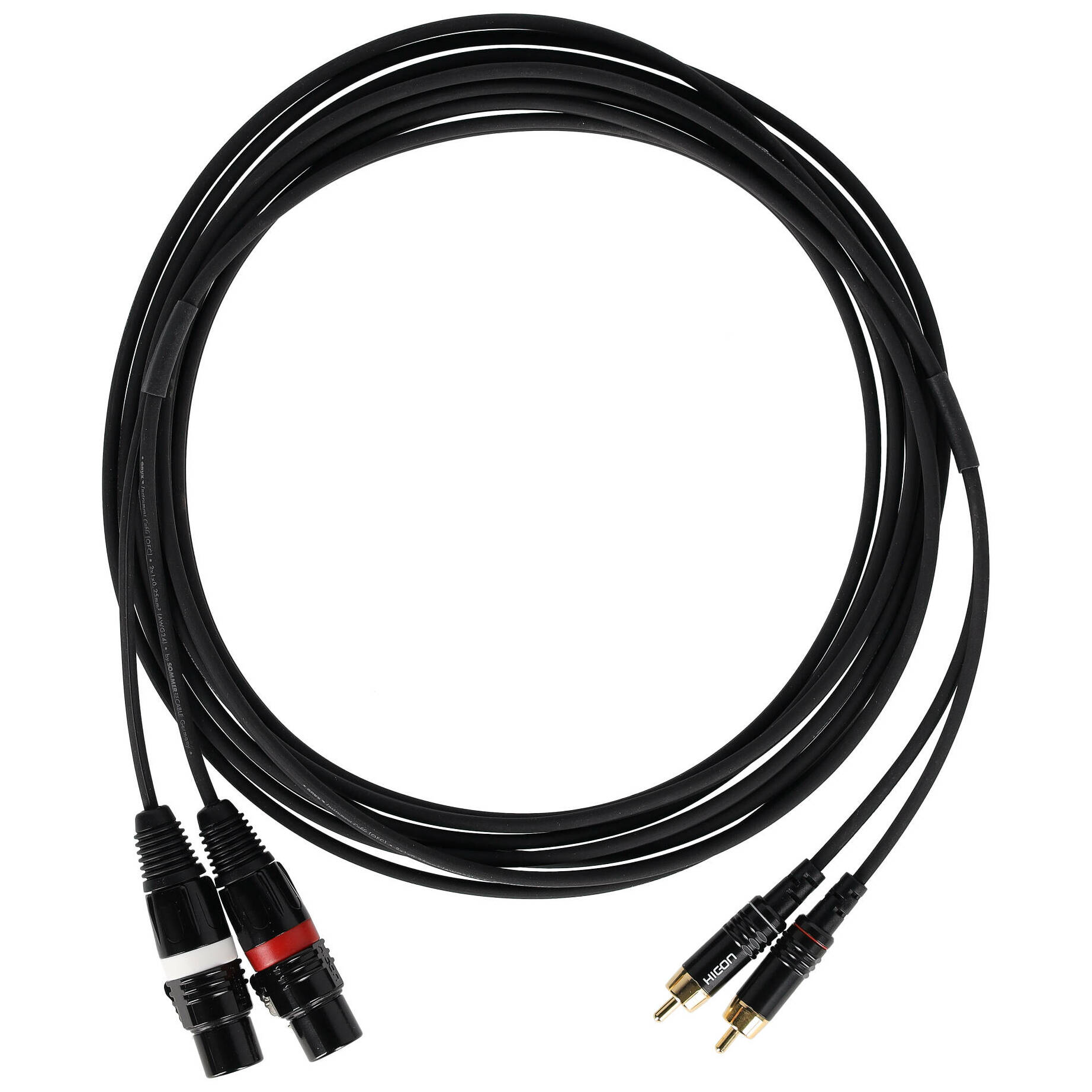 Sommer Cable ONH8-0500-SW SC-Onyx 2 x XLR Female - 2 x Cinch Male 5 Meter