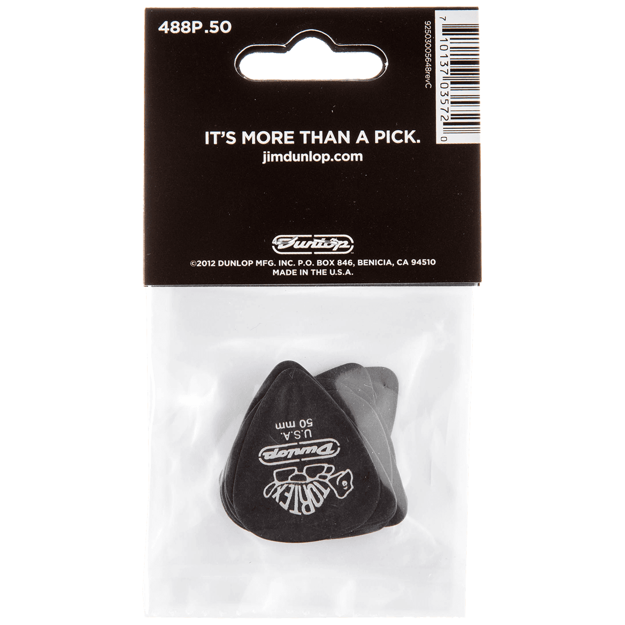 Dunlop Tortex Pitch Black 0.50 Player's Pack 12 Stück 1