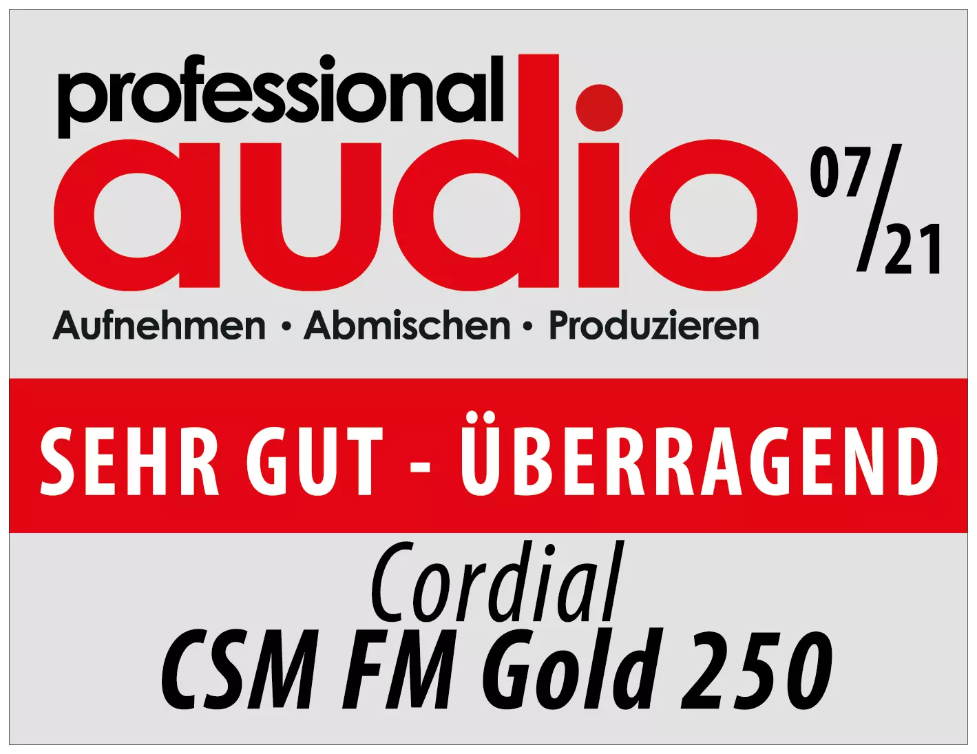 Cordial Mikrofonkabel CSM 2,5 FM-GOLD 250 - 2,5 m / CMK 250 / NEUTRIK XLR female  / XLR male / gold