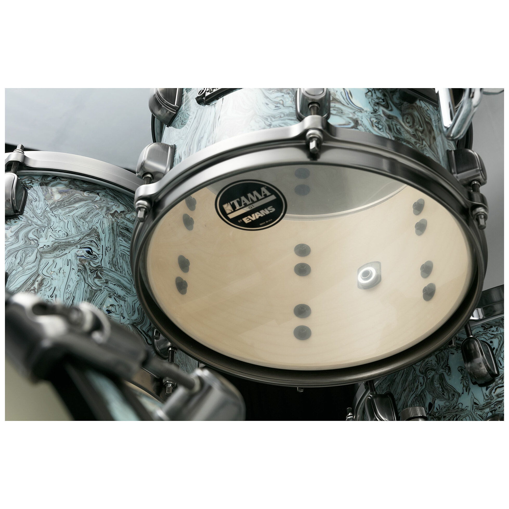 Tama MR42TZUS-SLW - Starclassic Maple Shell Kit Sky Blue Swirl / Smoked Black 5