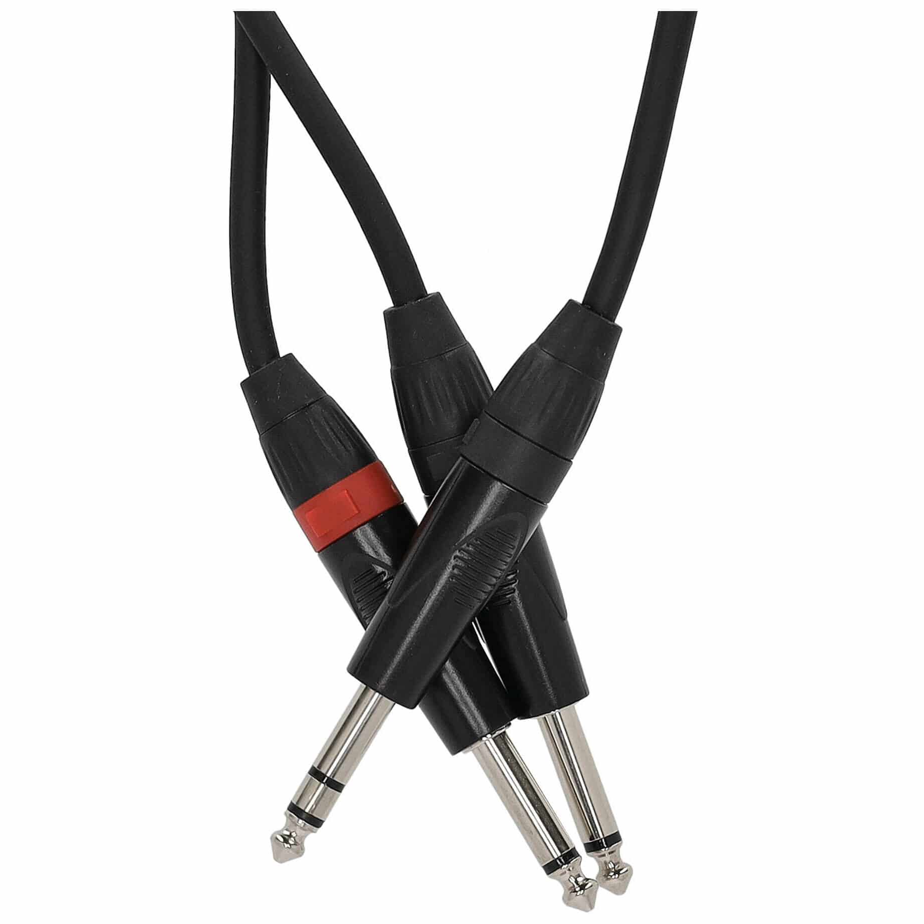 Klang Y-Audiokabel, 6 Meter 6,3 mm Klinke, male, stereo/ 2 x 6,3mm Klinke, male, mono 2