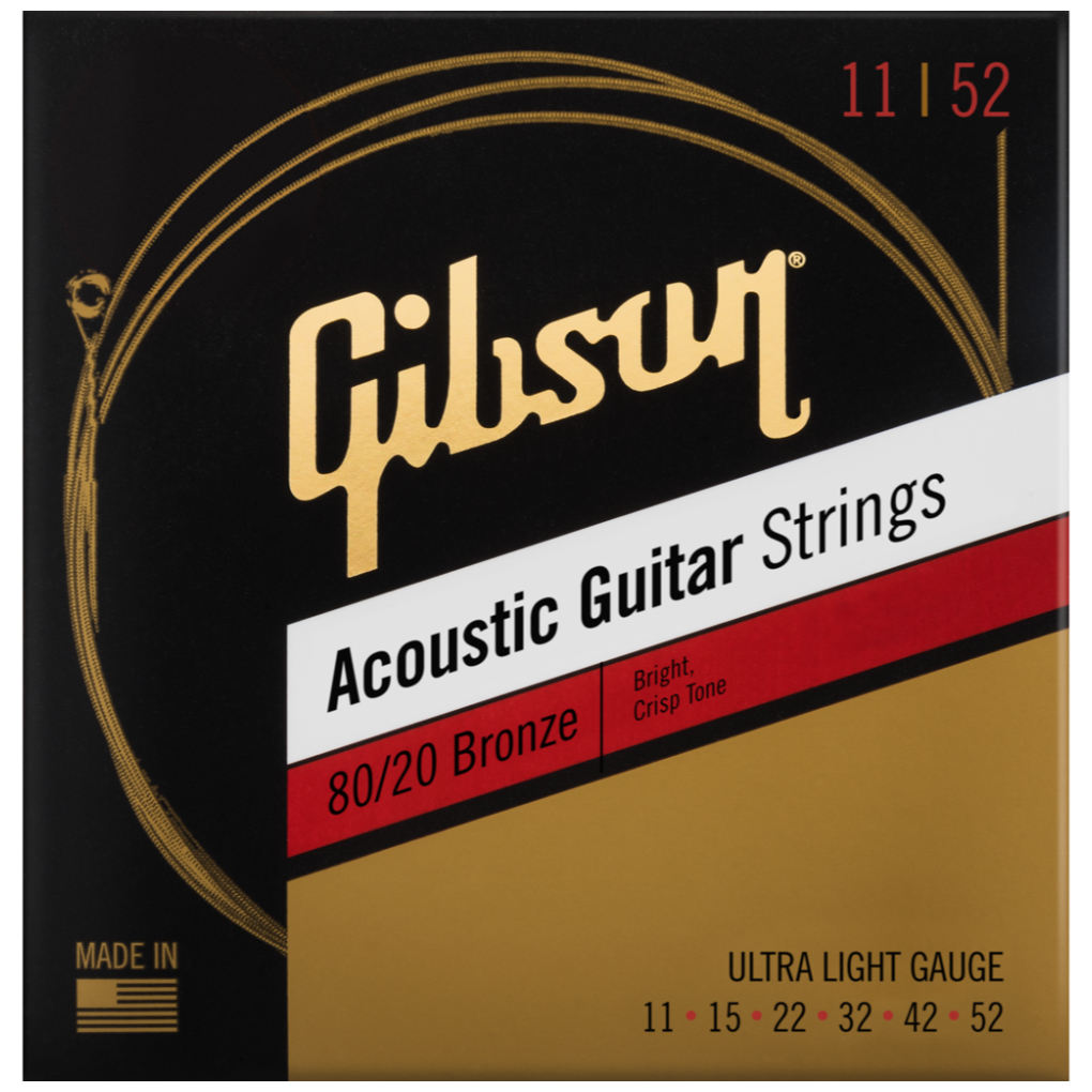 Gibson Acoustic Saiten 80 20 Bronze Ultra-Light 011-052 10021308-0