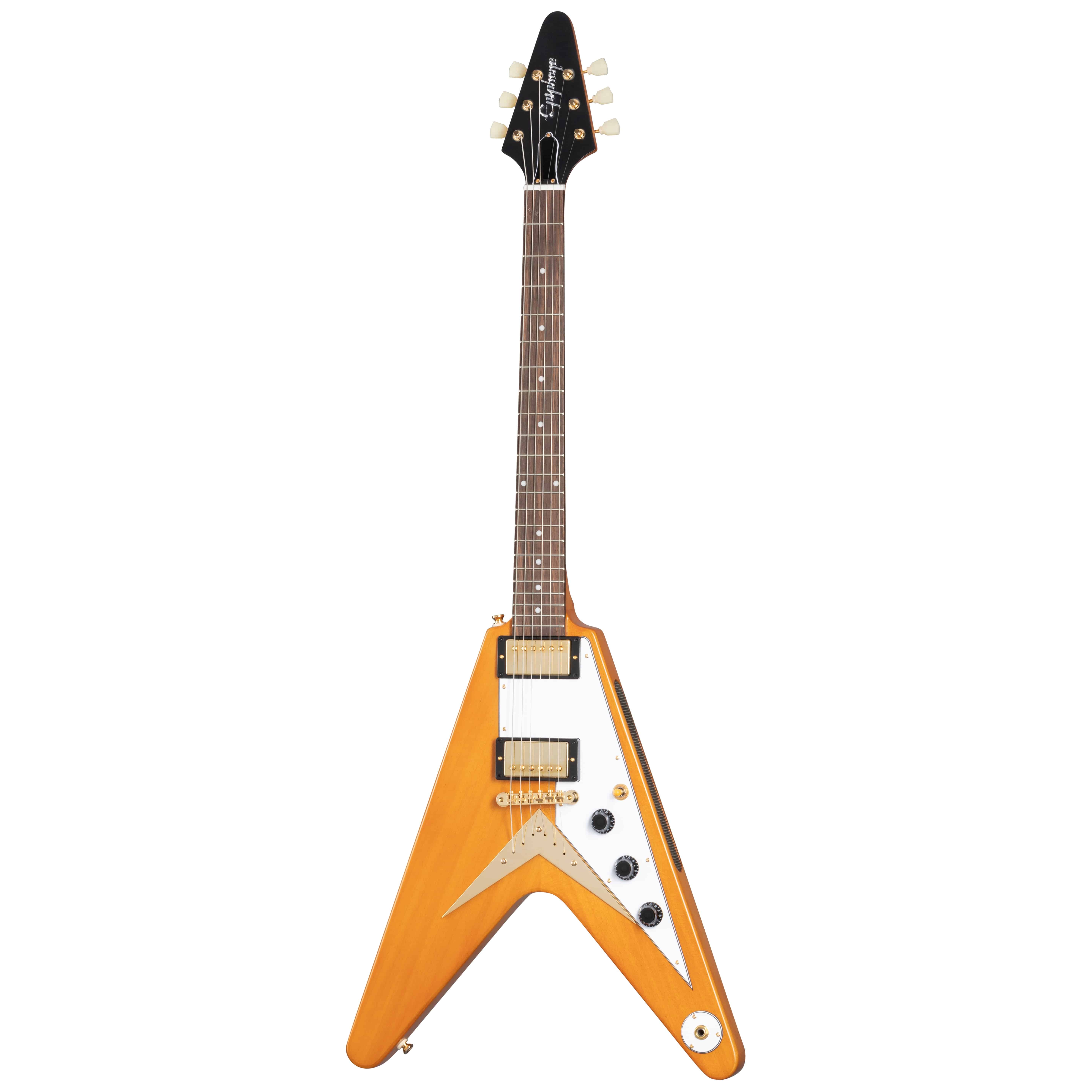 Epiphone 1958 Korina Flying V White Pickguard ANA