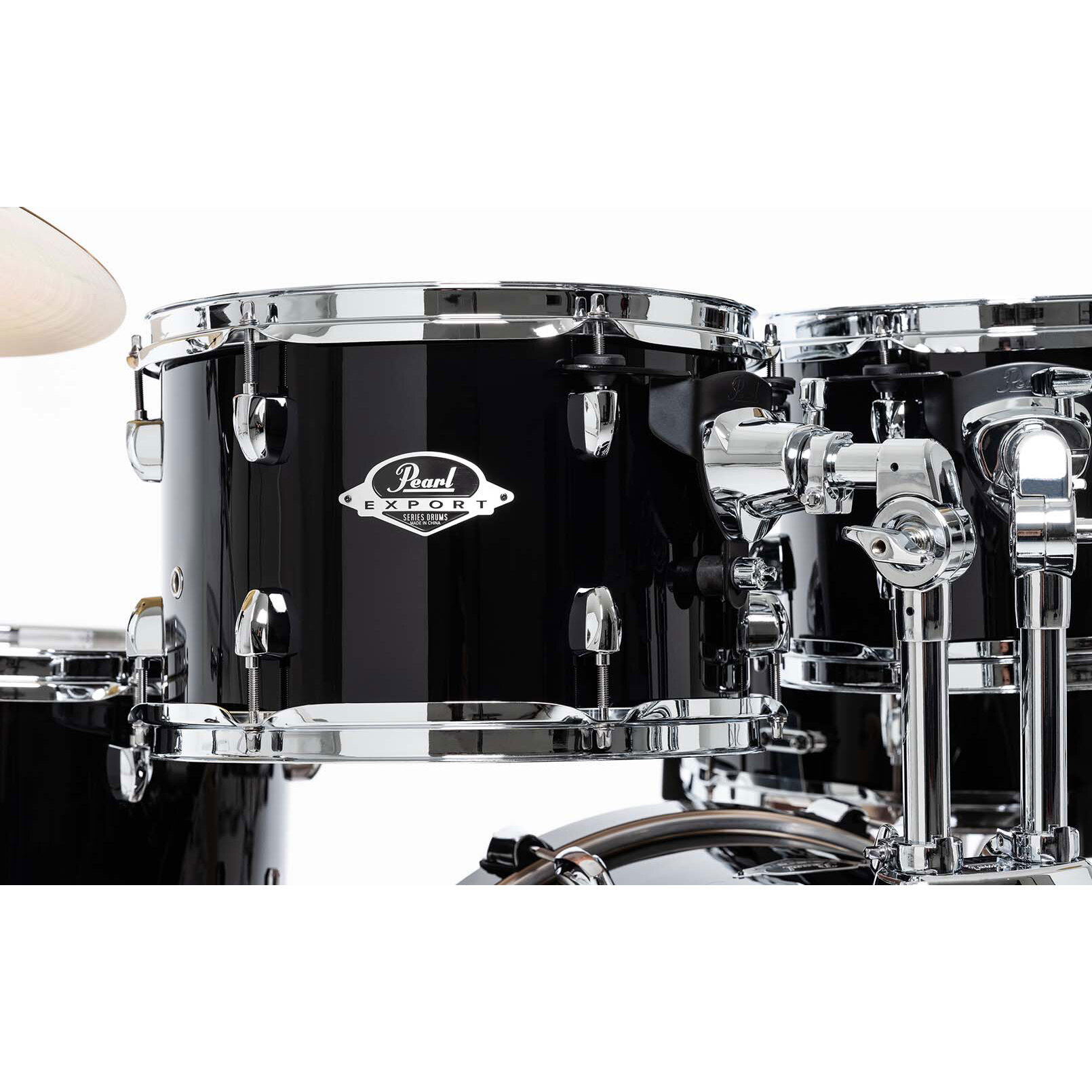 Pearl Export 22" Jet Black Complete Drumset 1