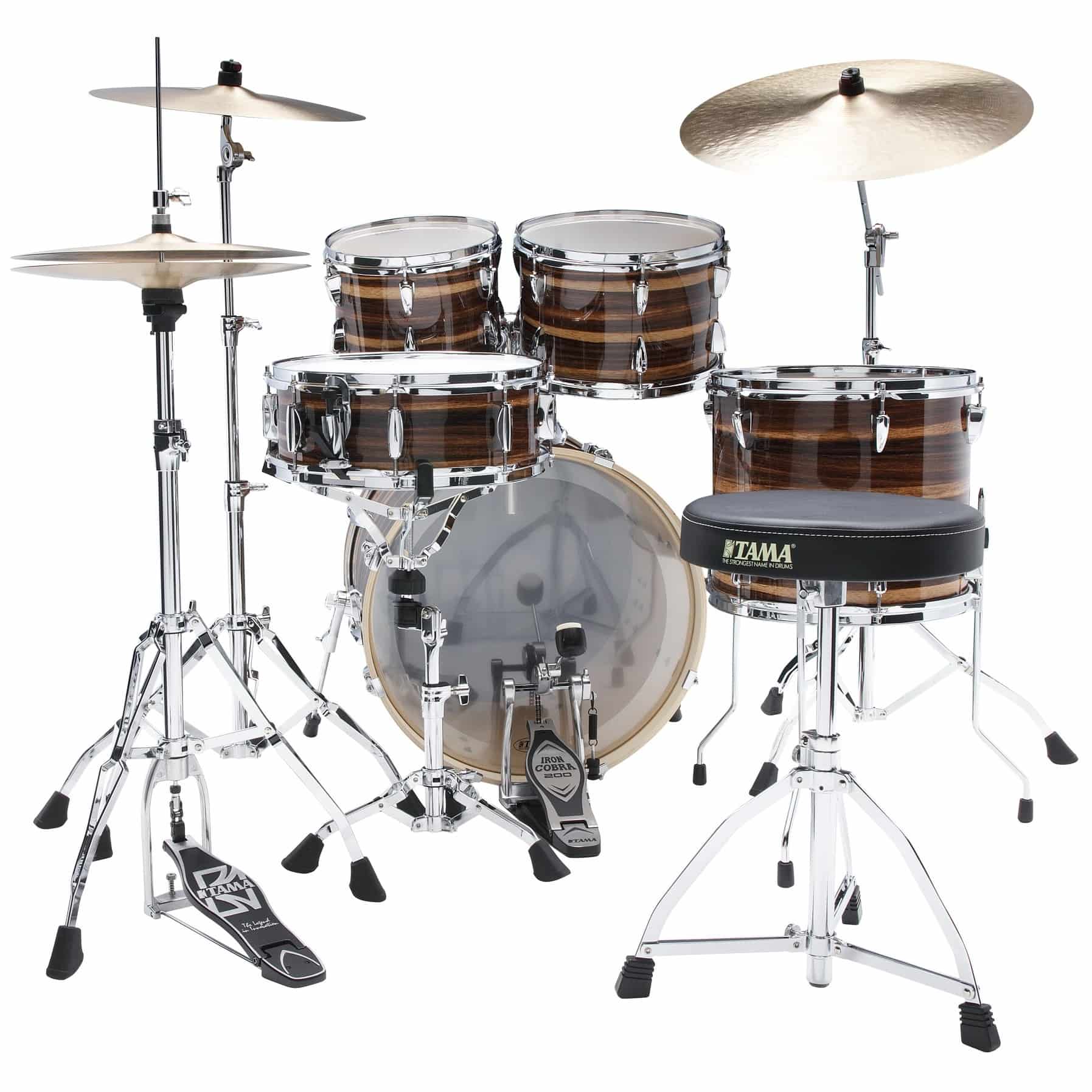 Tama IP50H6W-CTW Imperialstar Drumset 5 teilig - Coffee Teak Wrap/Chrom HW + MEINL Cymbals HCS Bronze 5