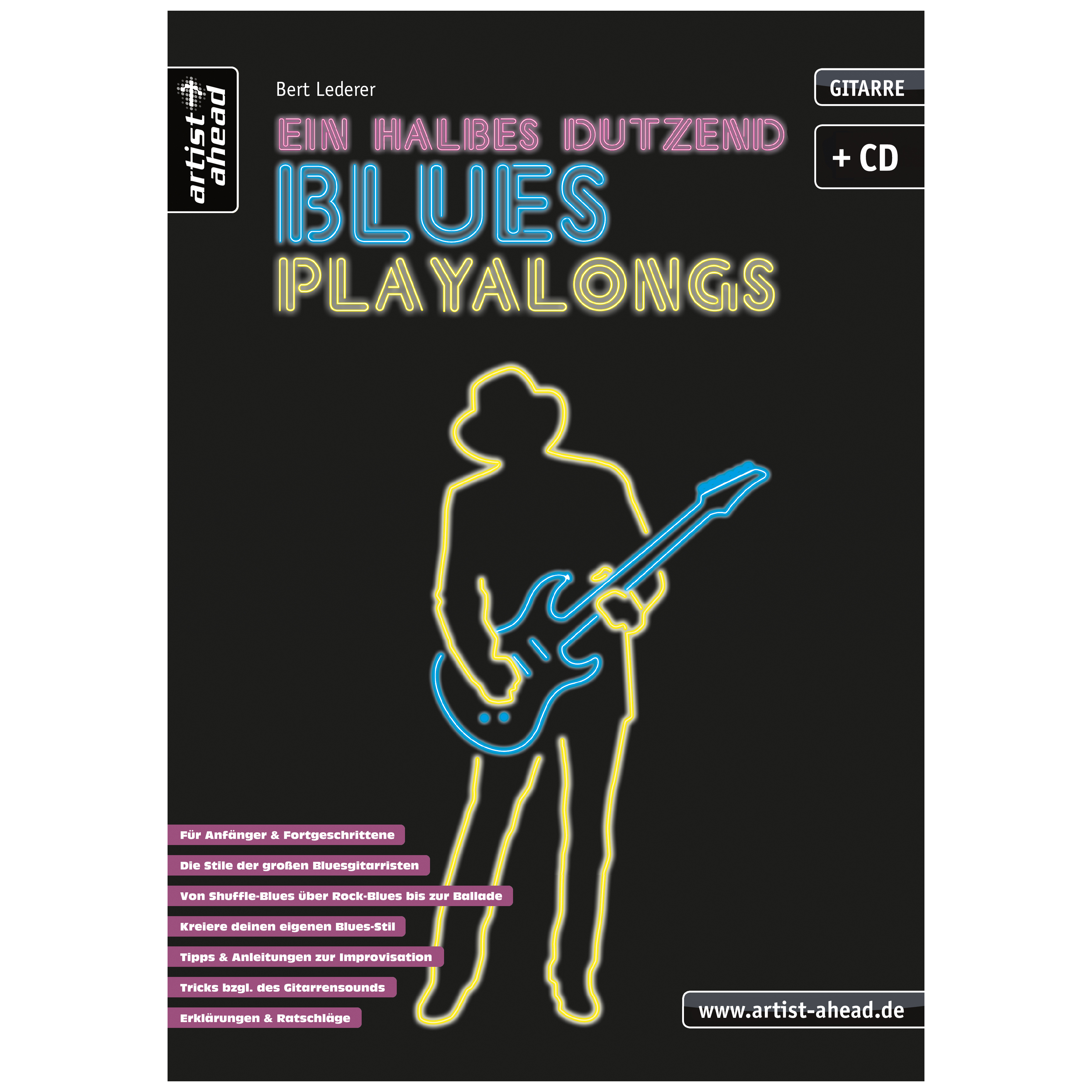 Artist Ahead Ein halbes Dutzend Blues-Playalongs - Gitarre - Bert Lederer