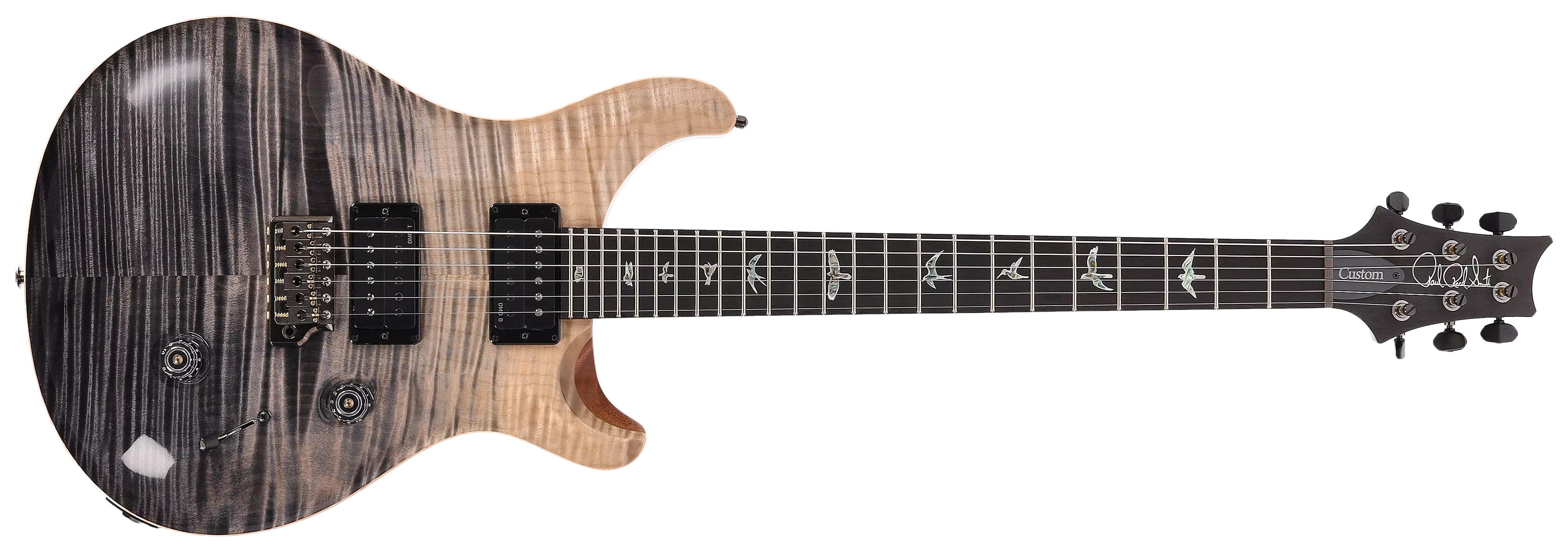 PRS LTD Custom 24 Wood Library Gray Black Fade 10Top # 1