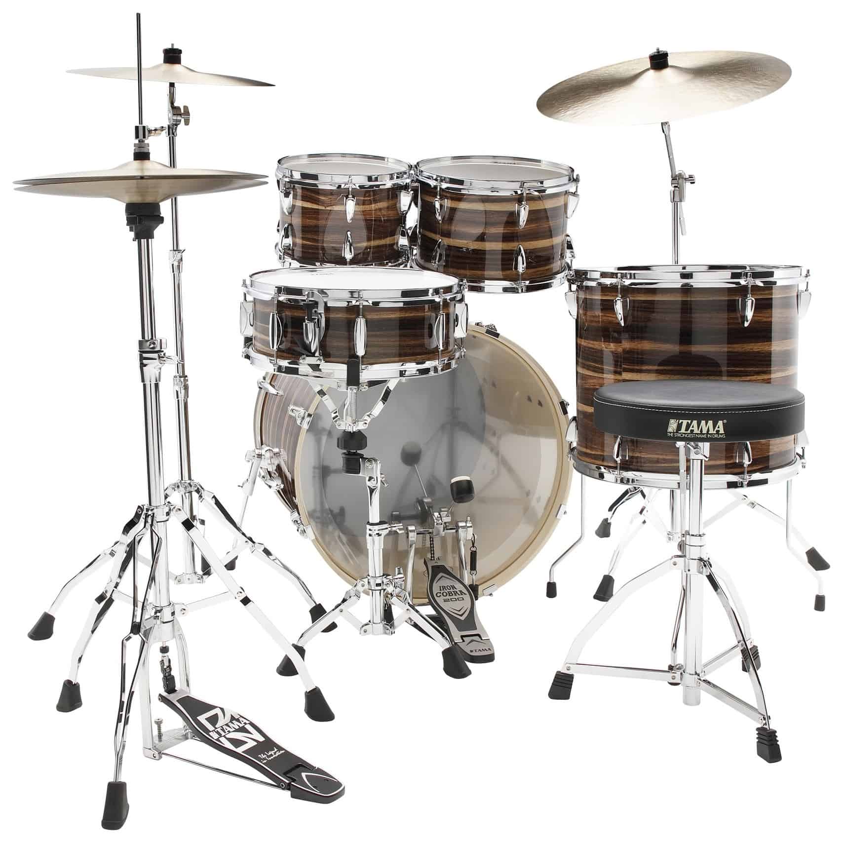 Tama IP52H6W-CTW Imperialstar Drumset 5 teilig - Coffee Teak Wrap/Chrom HW + MEINL Cymbals HCS Bronze 5