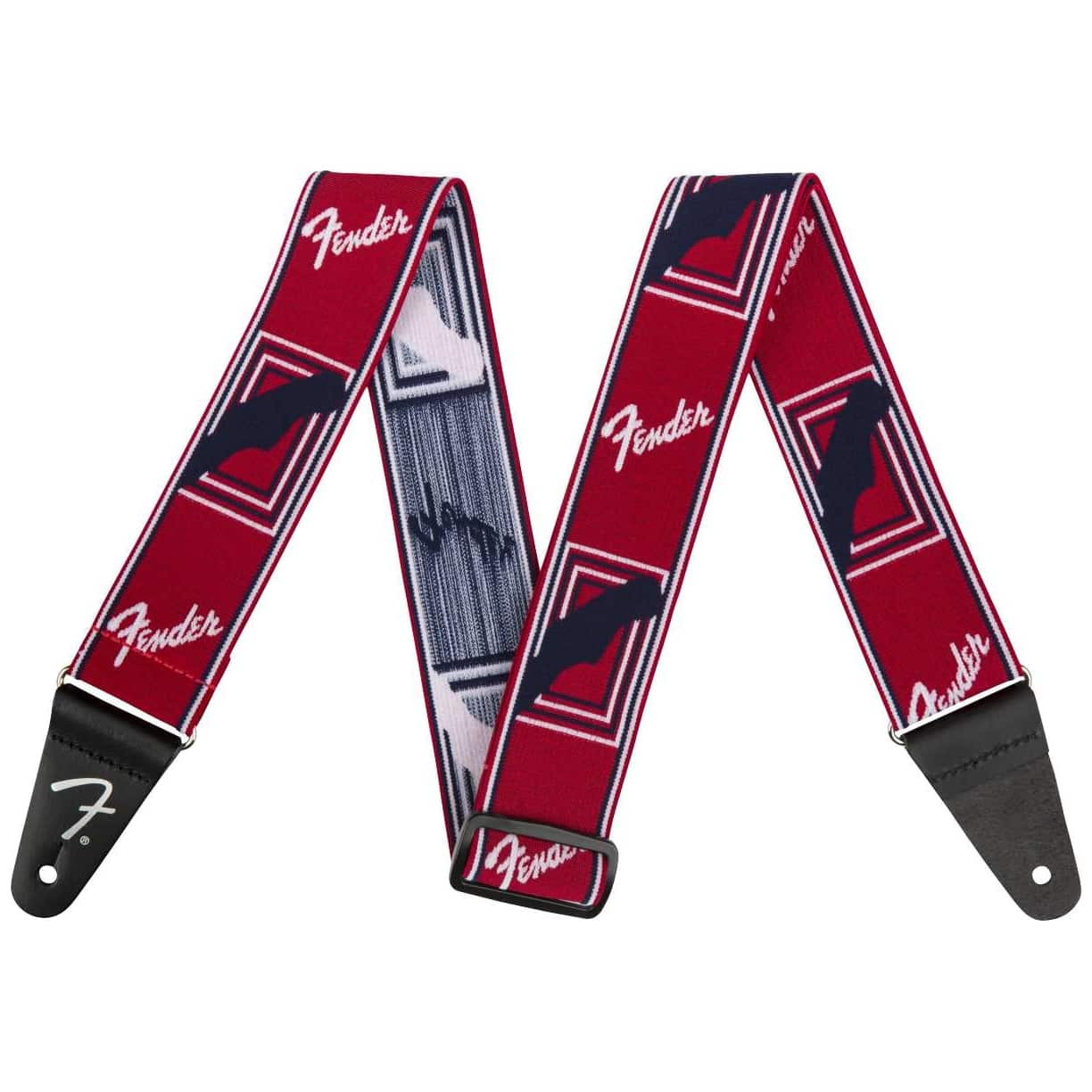 Fender - Fender Gitarrengurt Weighless 2 Mono Strap Red White Blue