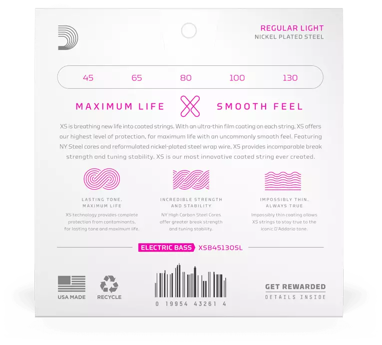 D’Addario XSB45130SL Bass Regular Light Super Long Scale 5-String 45-130 2