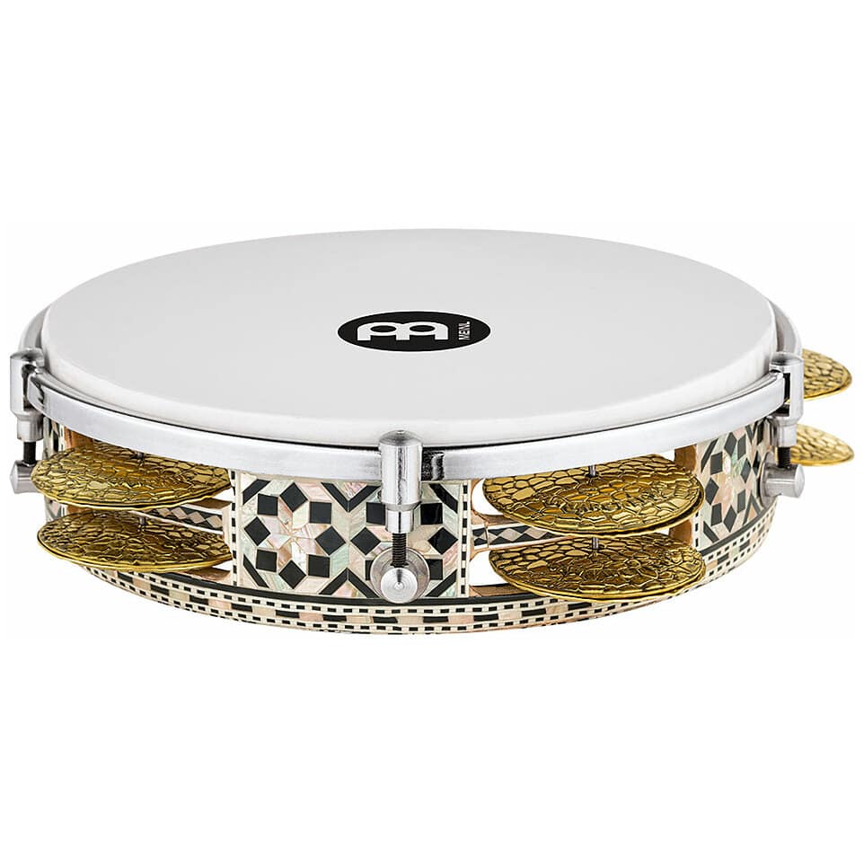 Meinl Percussion AERIQ1 - Artisan Edition Riq Drum - 8 3/4" White Pearl, Mosaic Royale