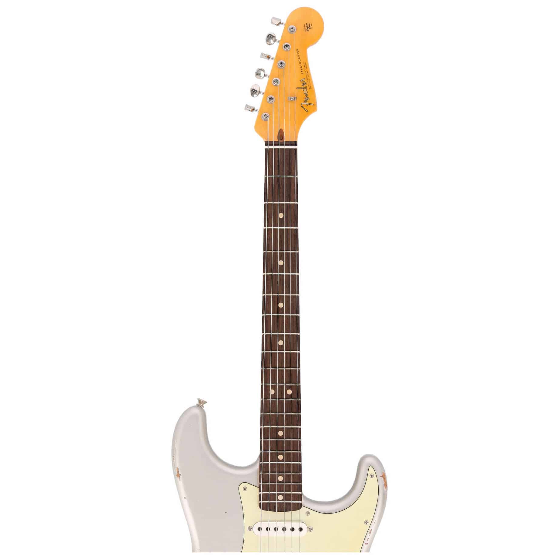 Fender Custom Shop 1963 Stratocaster Relic Aged Inca Silver Metallic 5