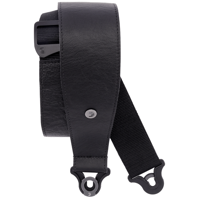 D’Addario Gitarrengurt Comfort Leather Auto Lock 3,0cm Black