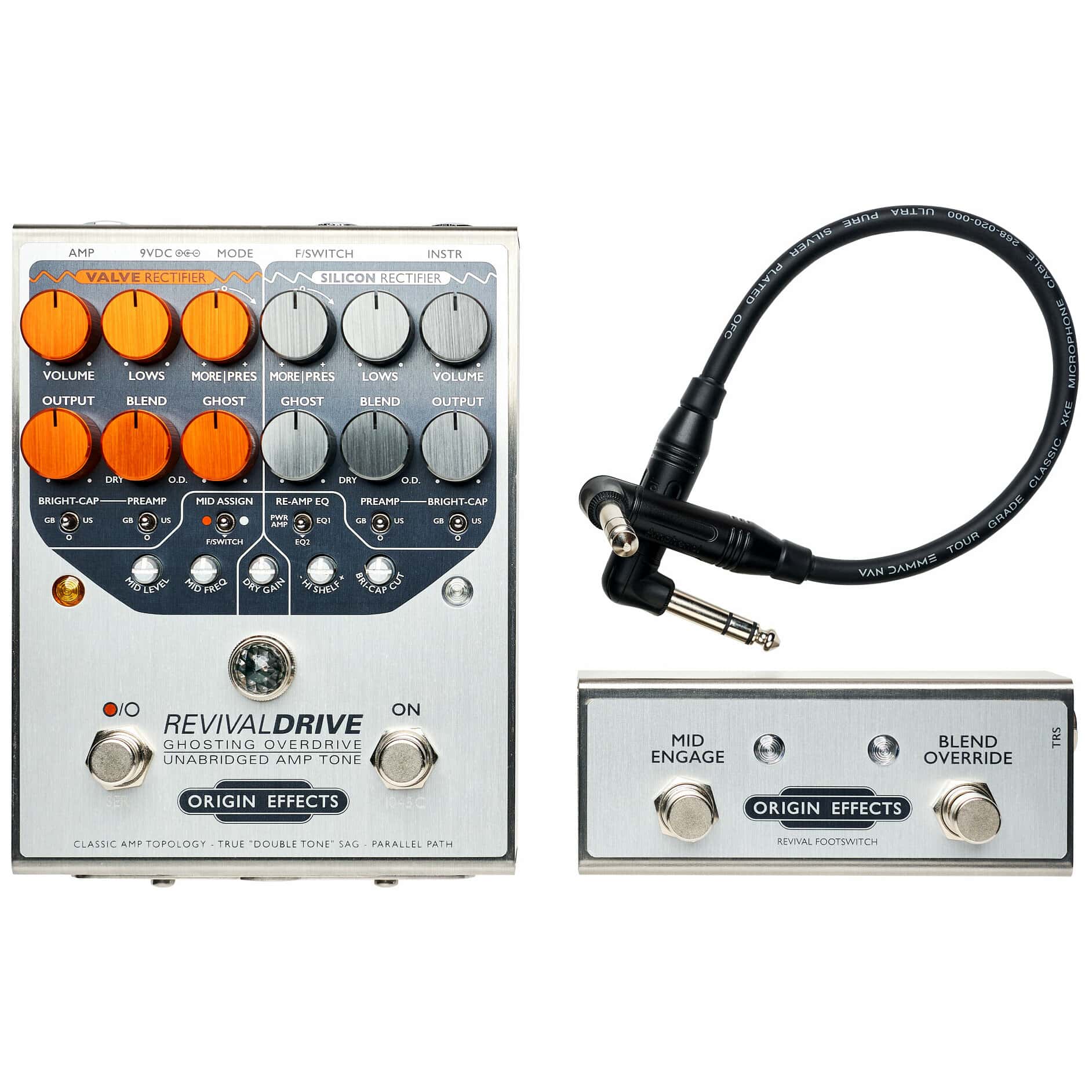 Origin Effects RevivalDRIVE Custom and Footswitch Bundle 4